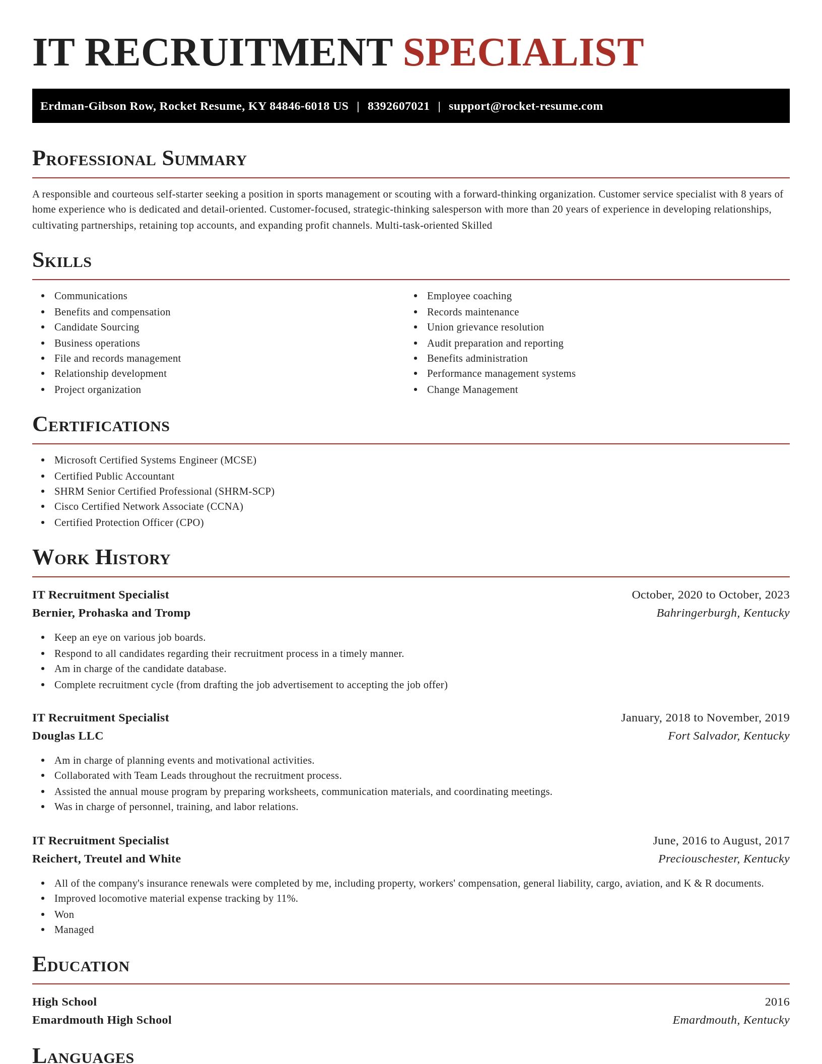 Exquisite resume template