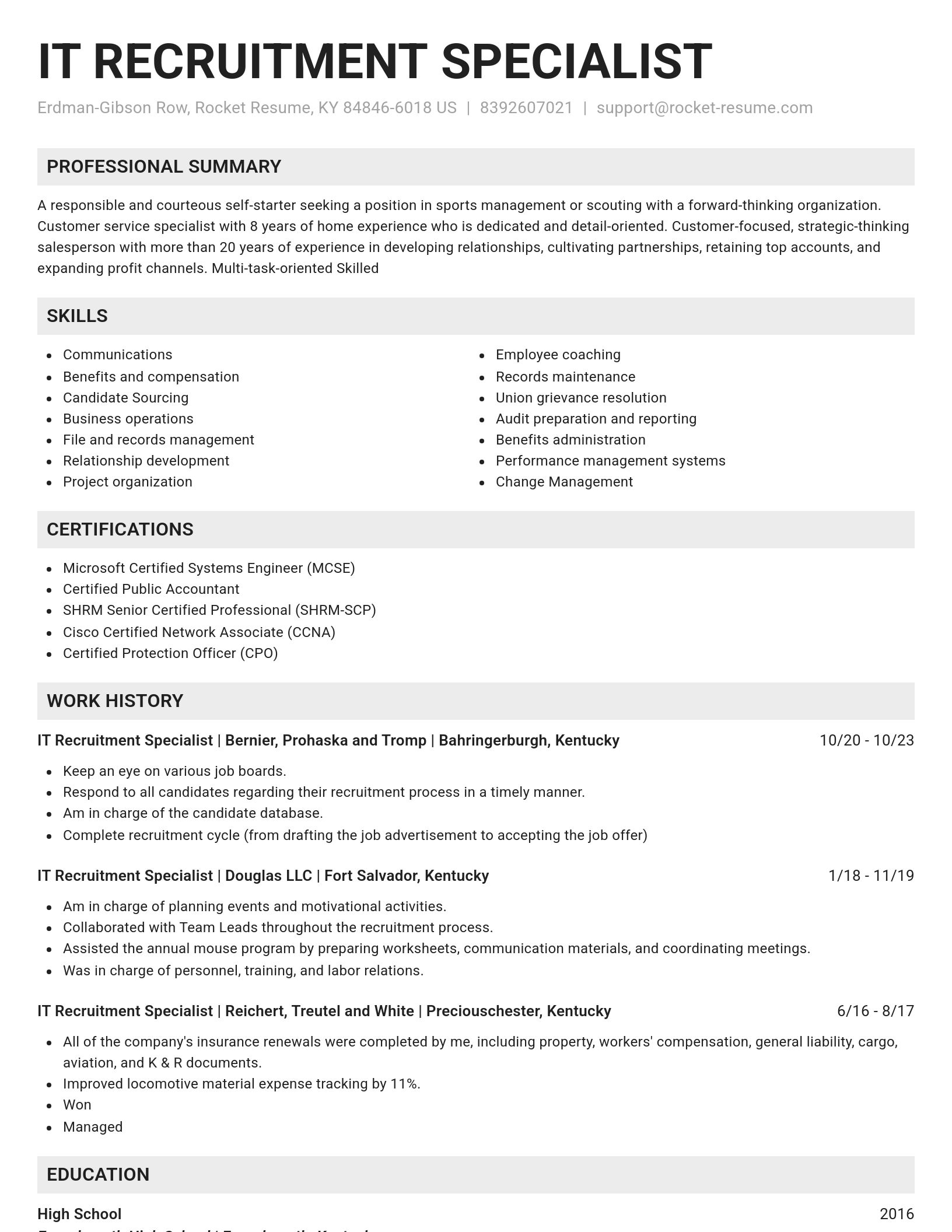 Genius resume template
