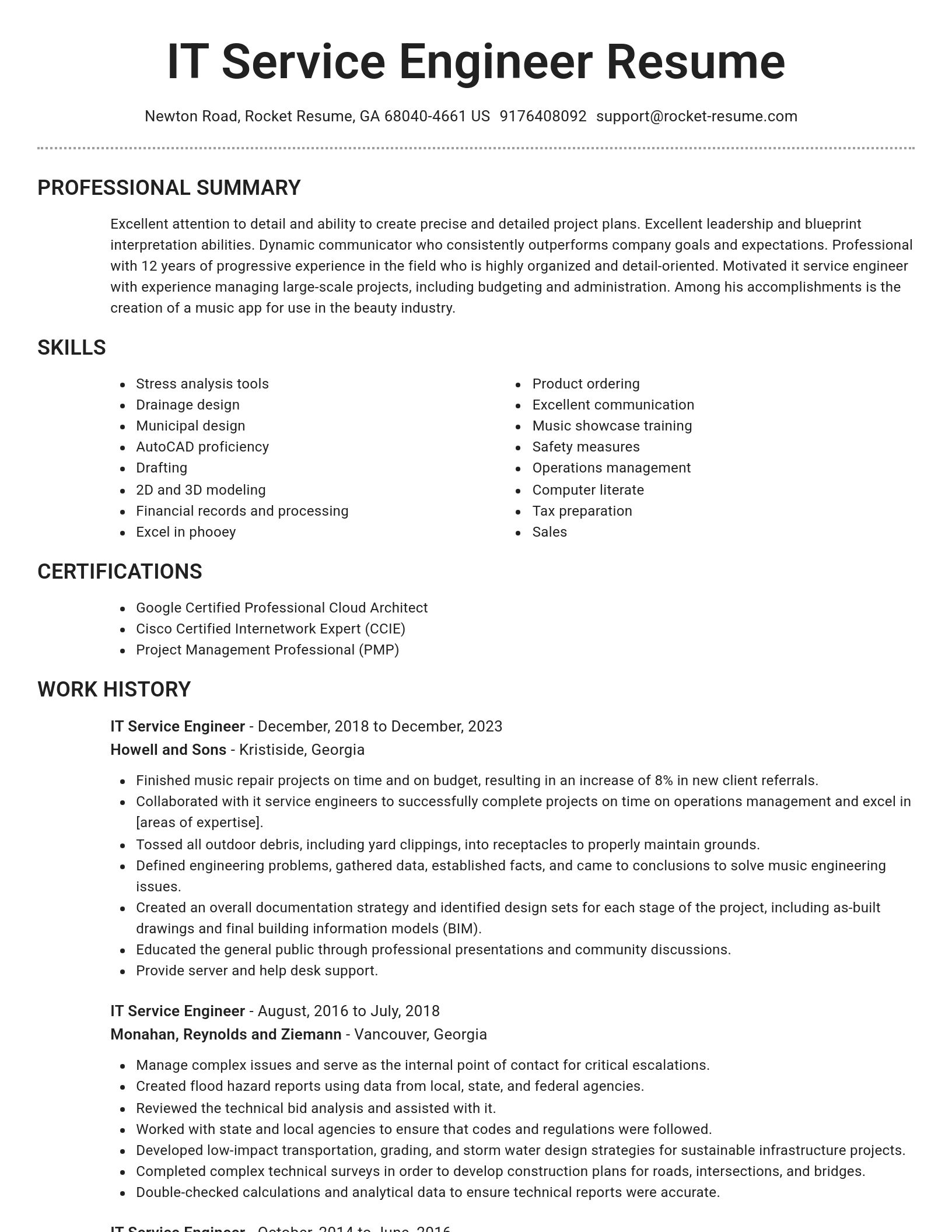Brilliant resume template