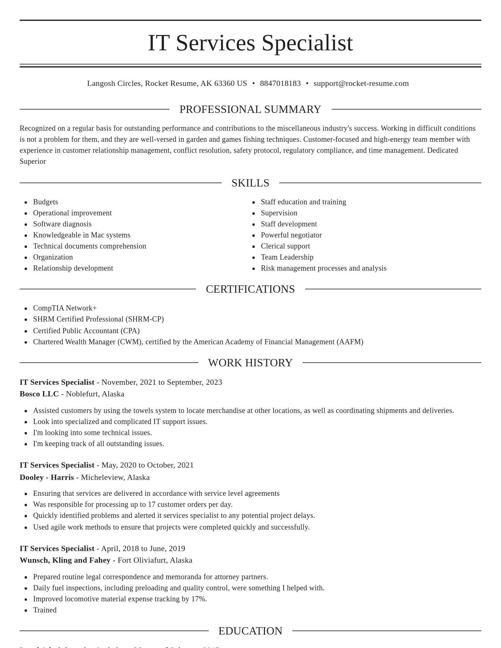 Elegant resume template