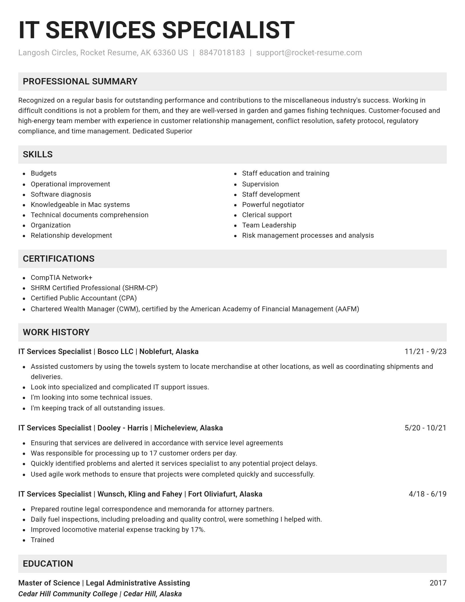 Genius resume template