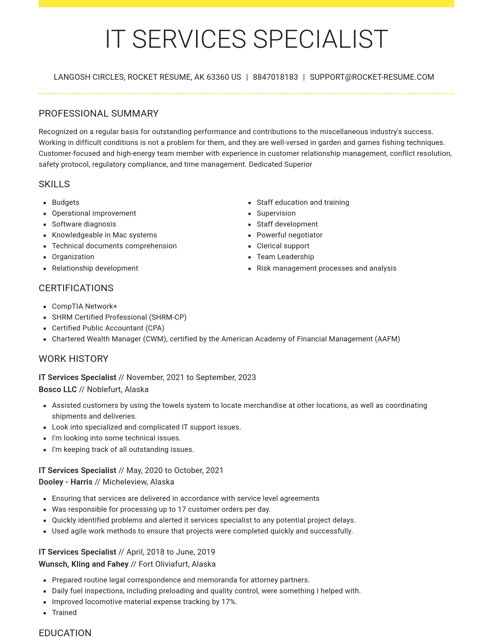 Grand resume template