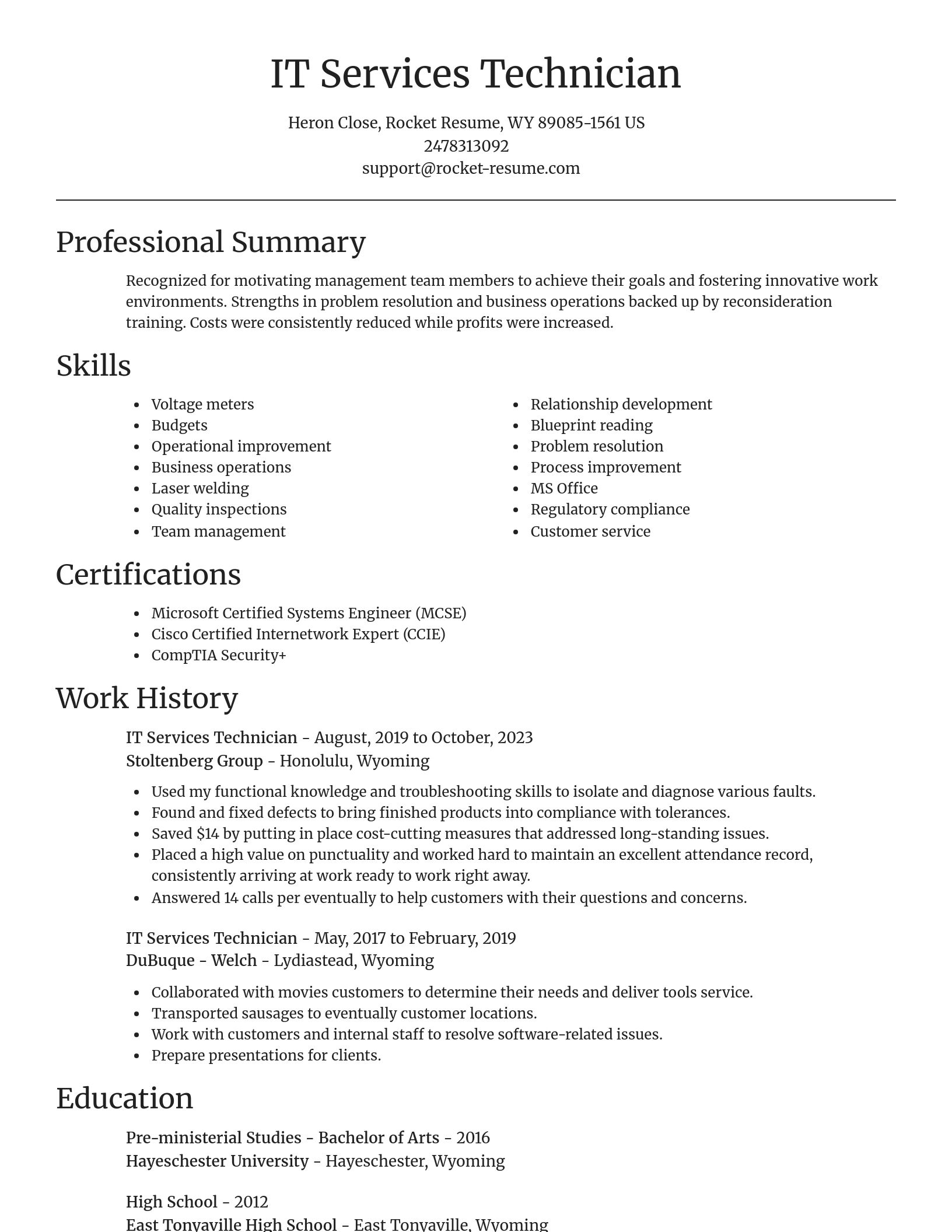 Focal Point resume template