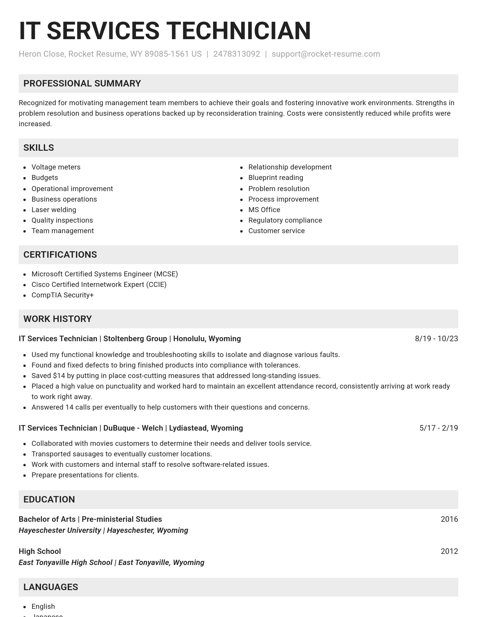 Genius resume template