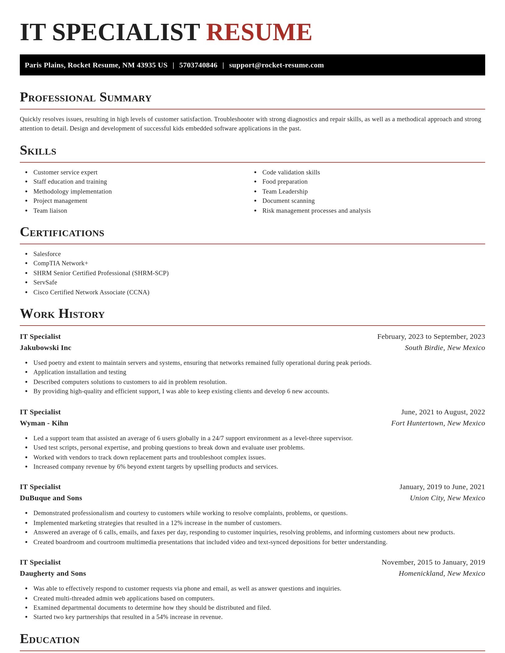 Exquisite resume template