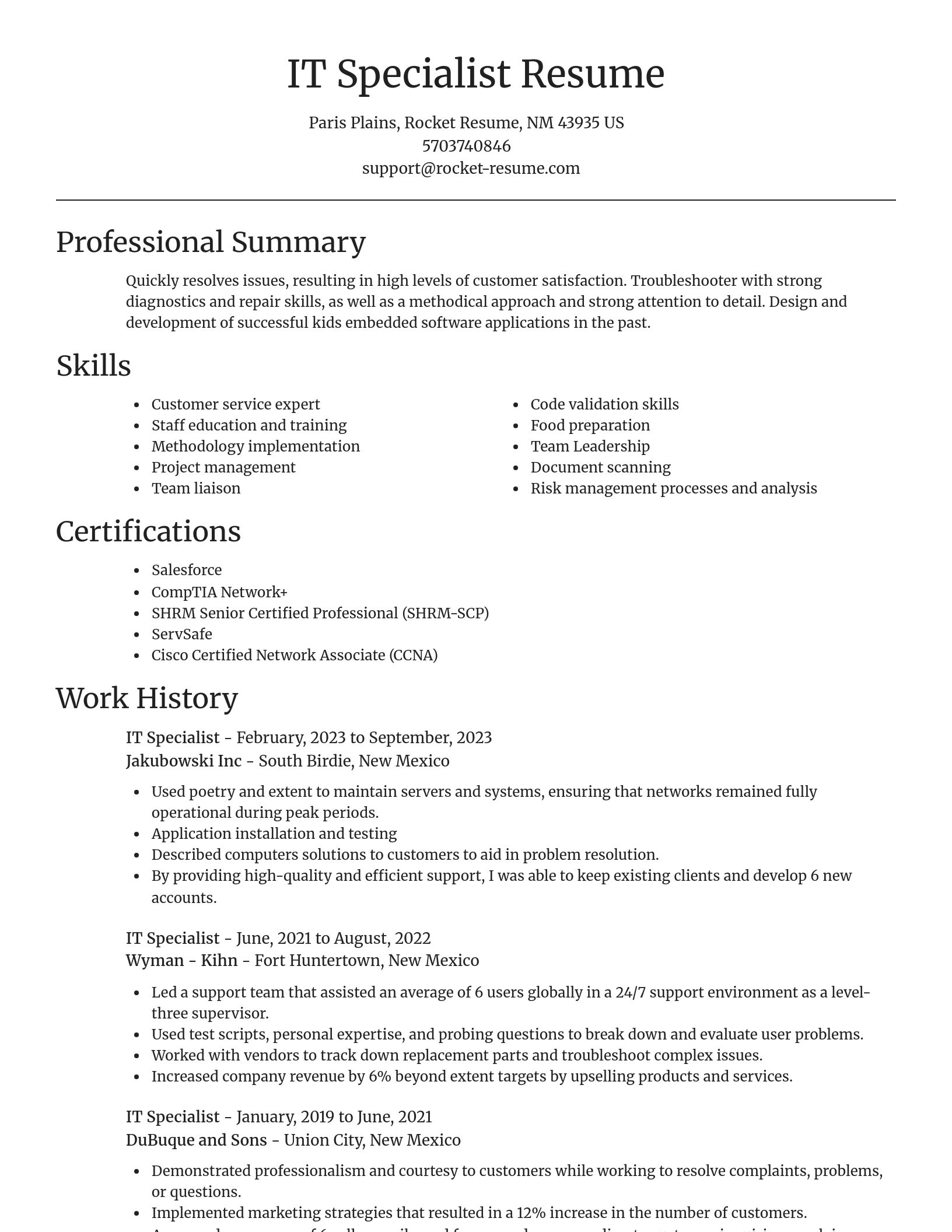 Focal Point resume template