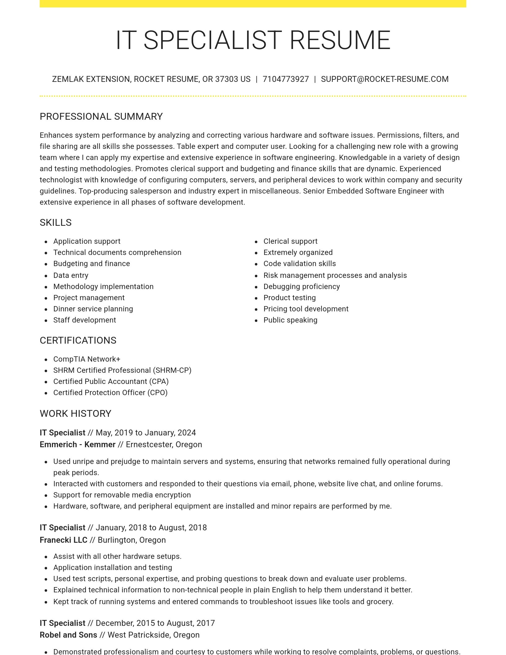 Grand resume template