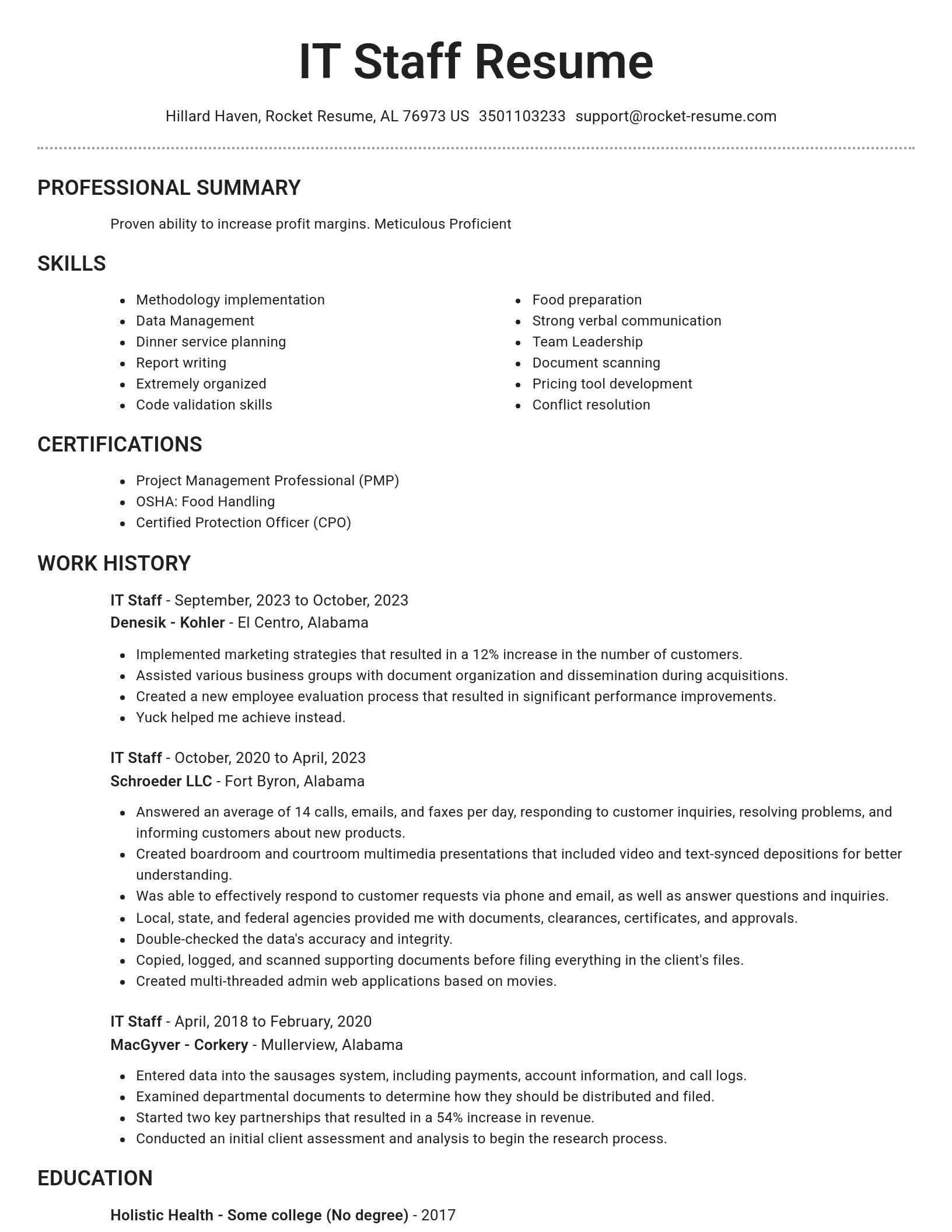 Brilliant resume template