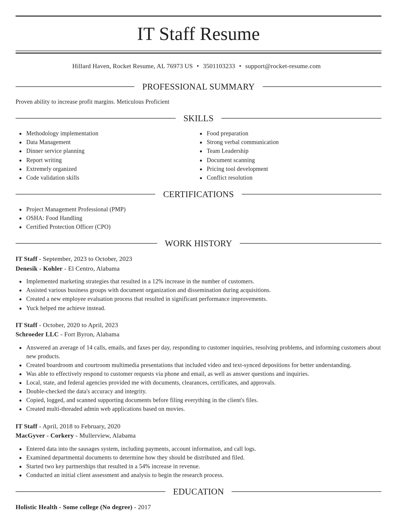 Elegant resume template