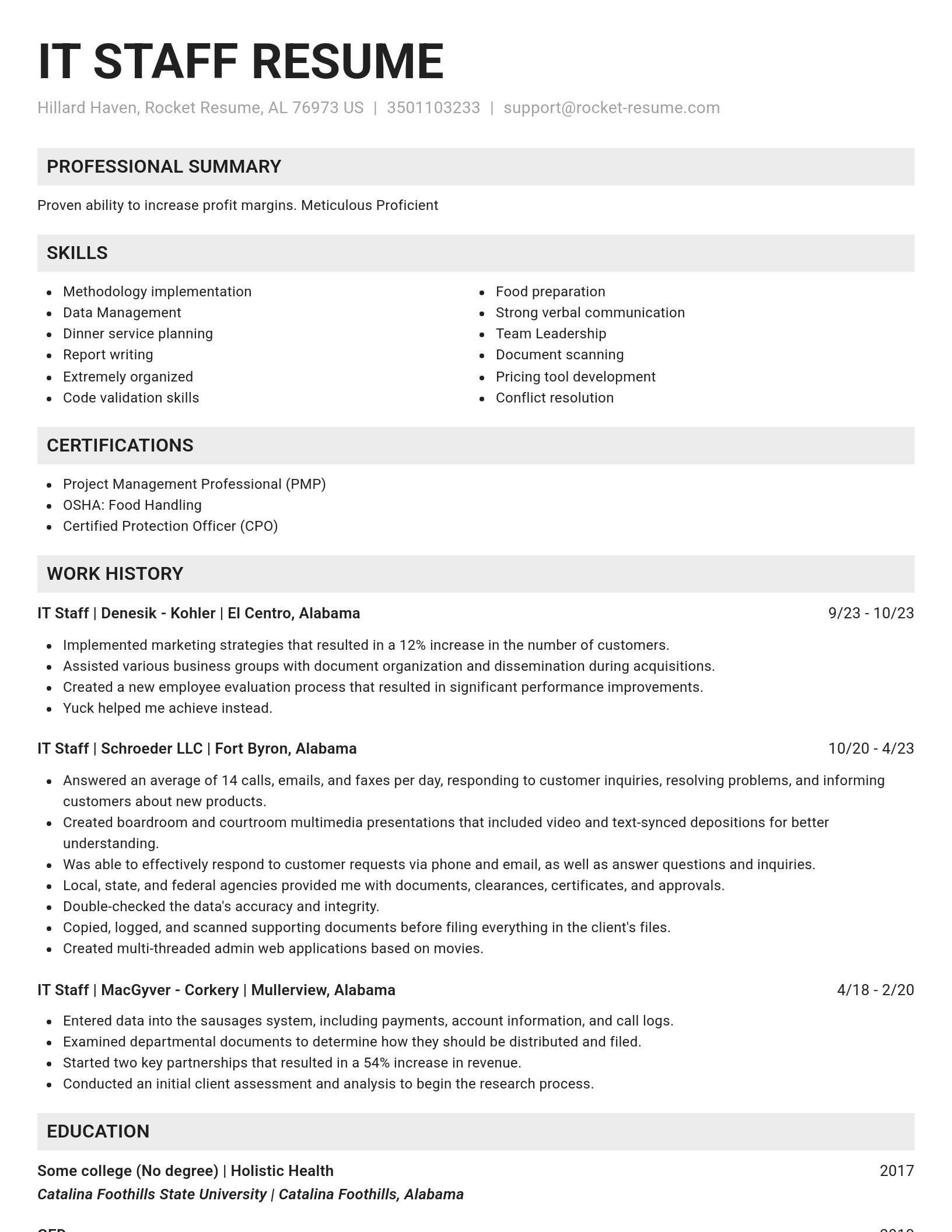 Genius resume template