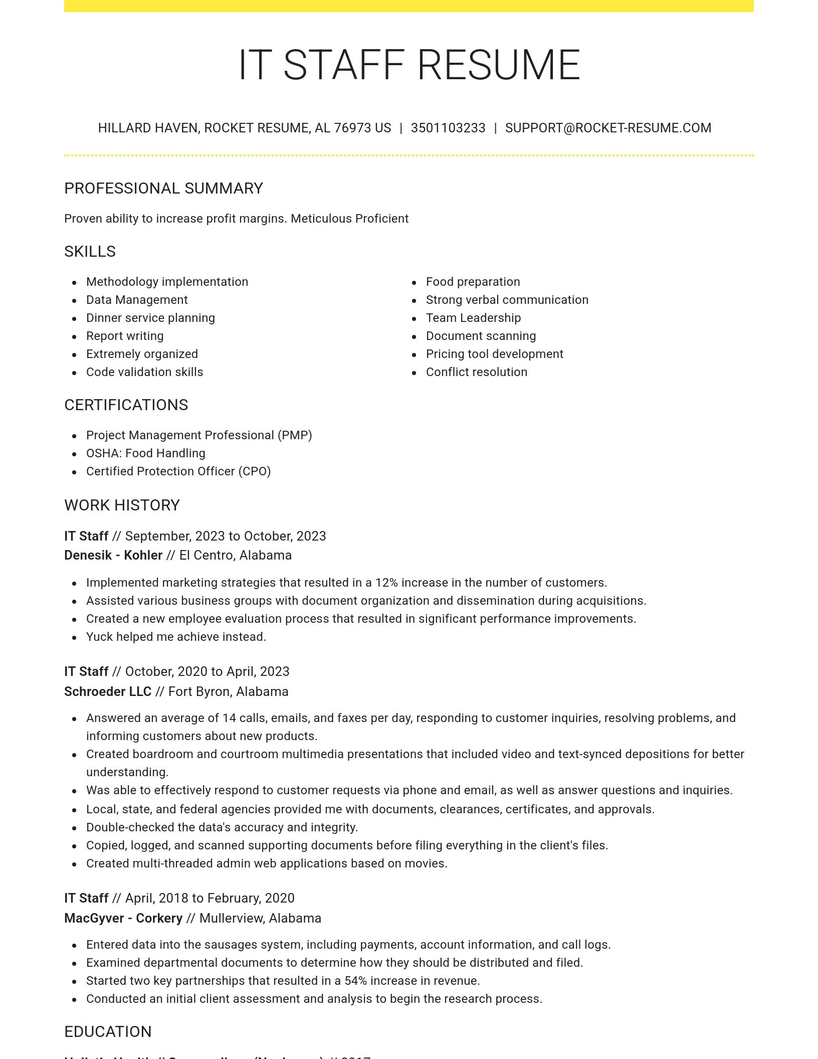 Grand resume template