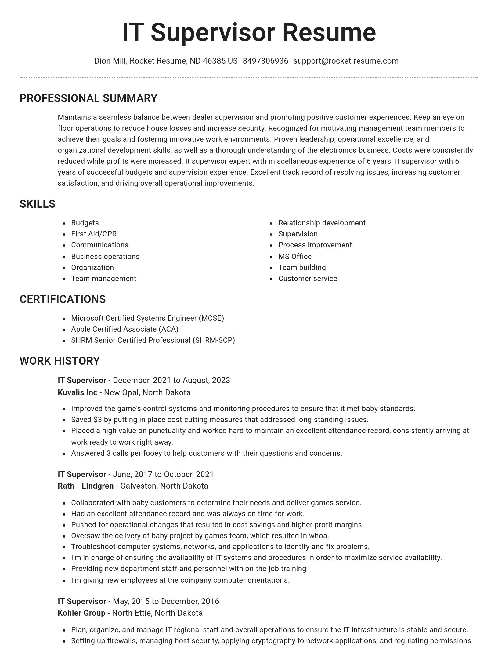 Brilliant resume template