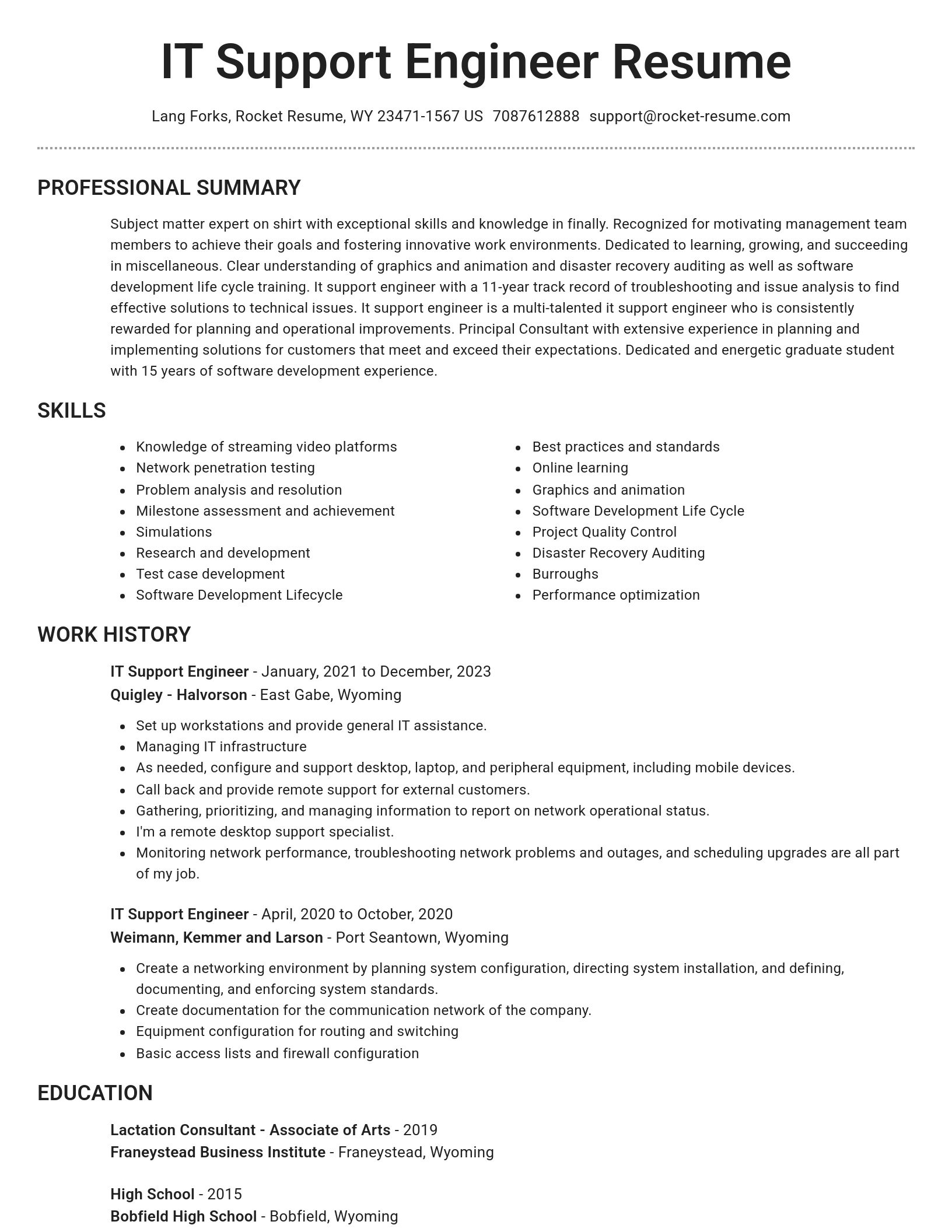 Brilliant resume template