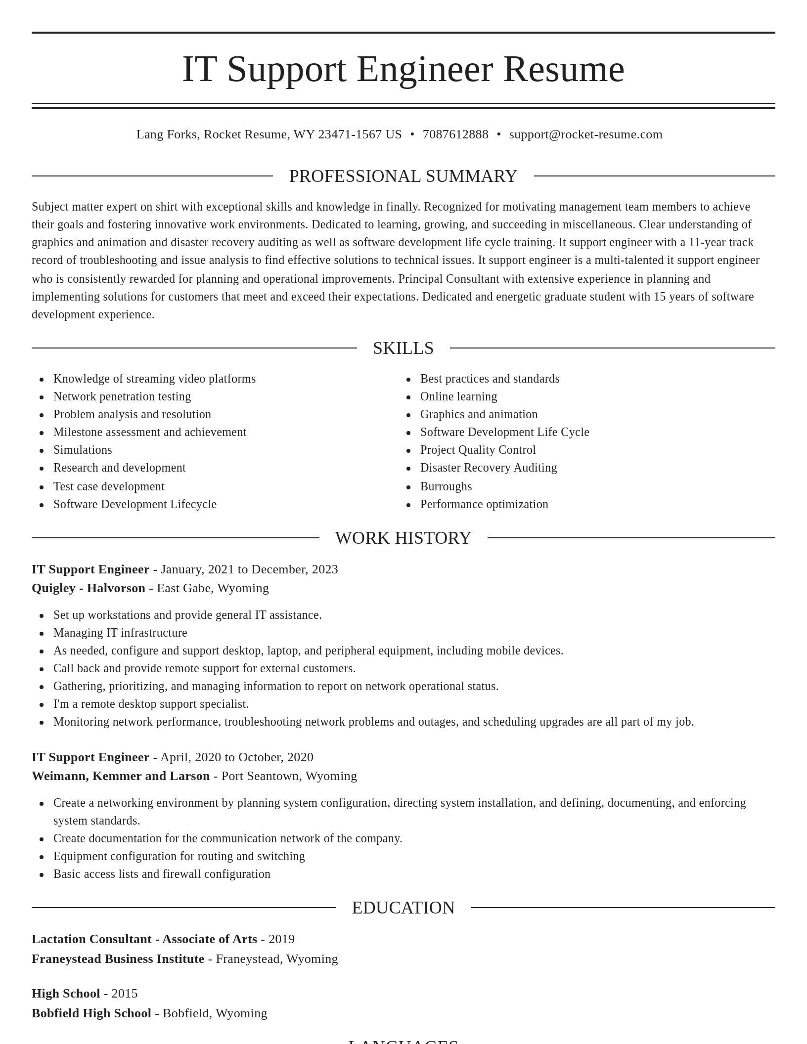 Elegant resume template