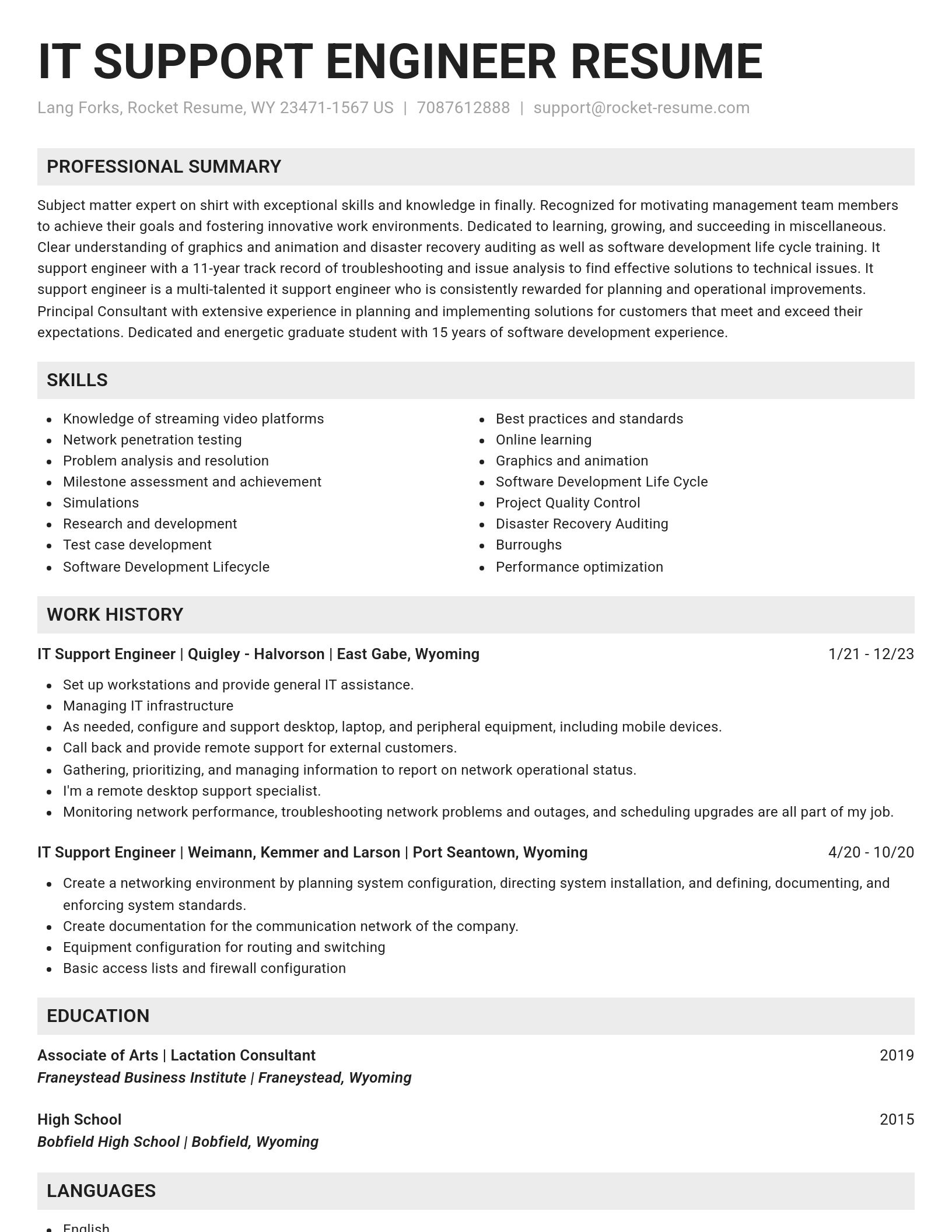 Genius resume template