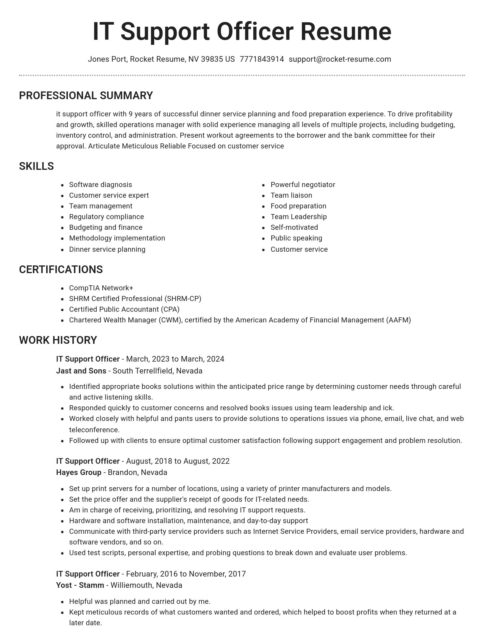 Brilliant resume template