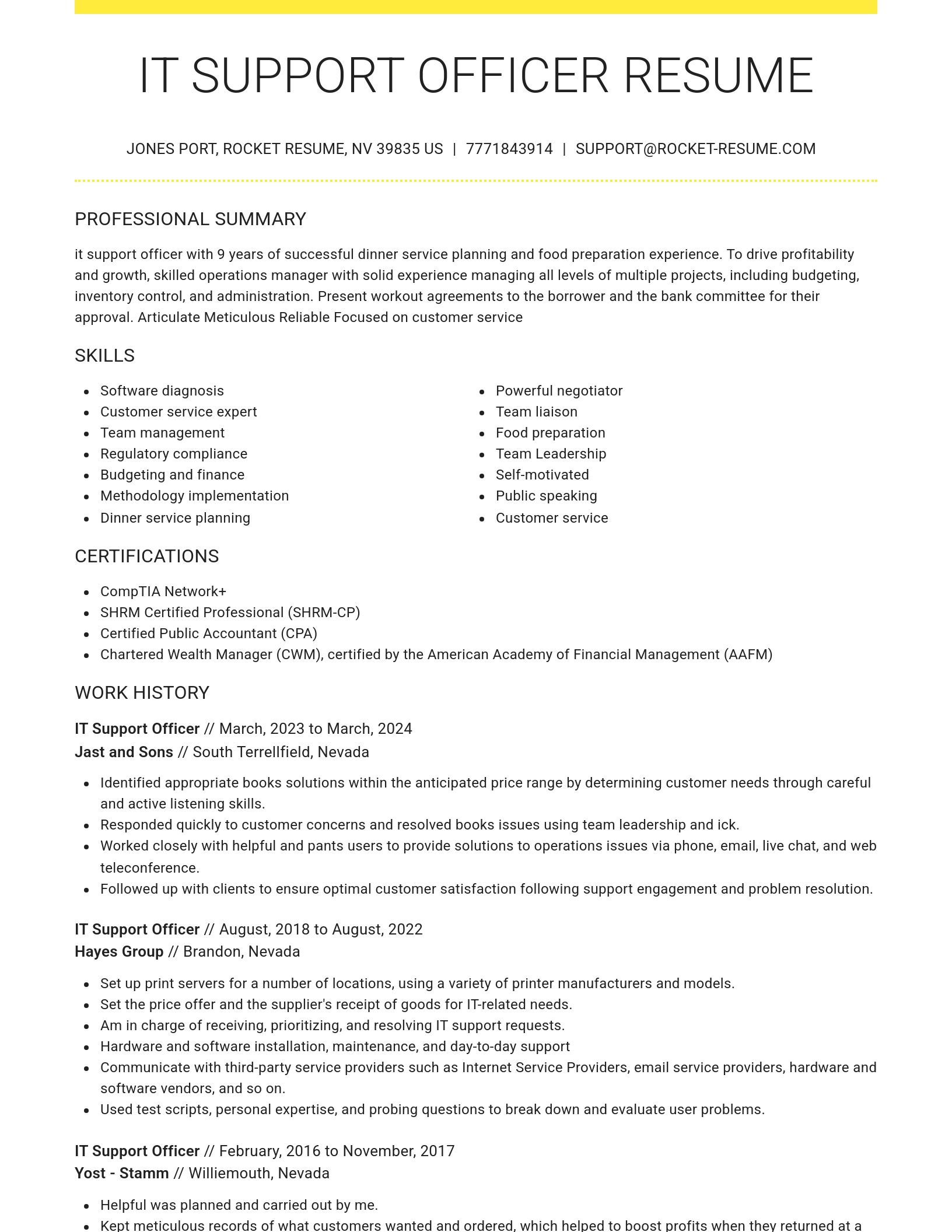 Grand resume template