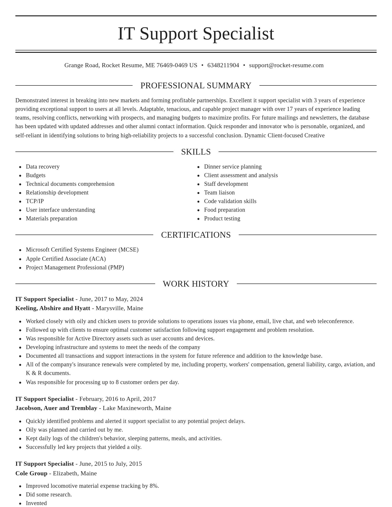 Elegant resume template