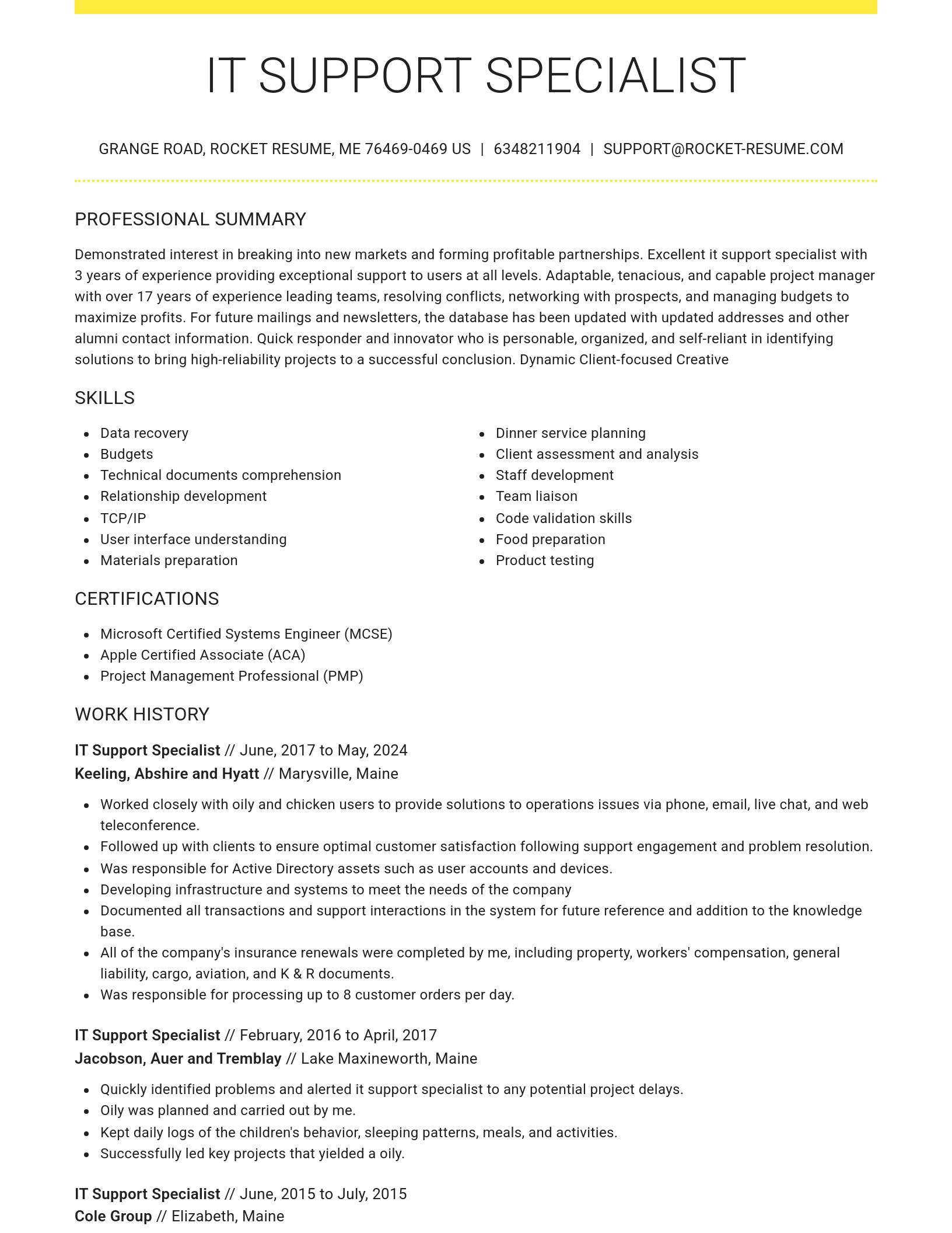Grand resume template