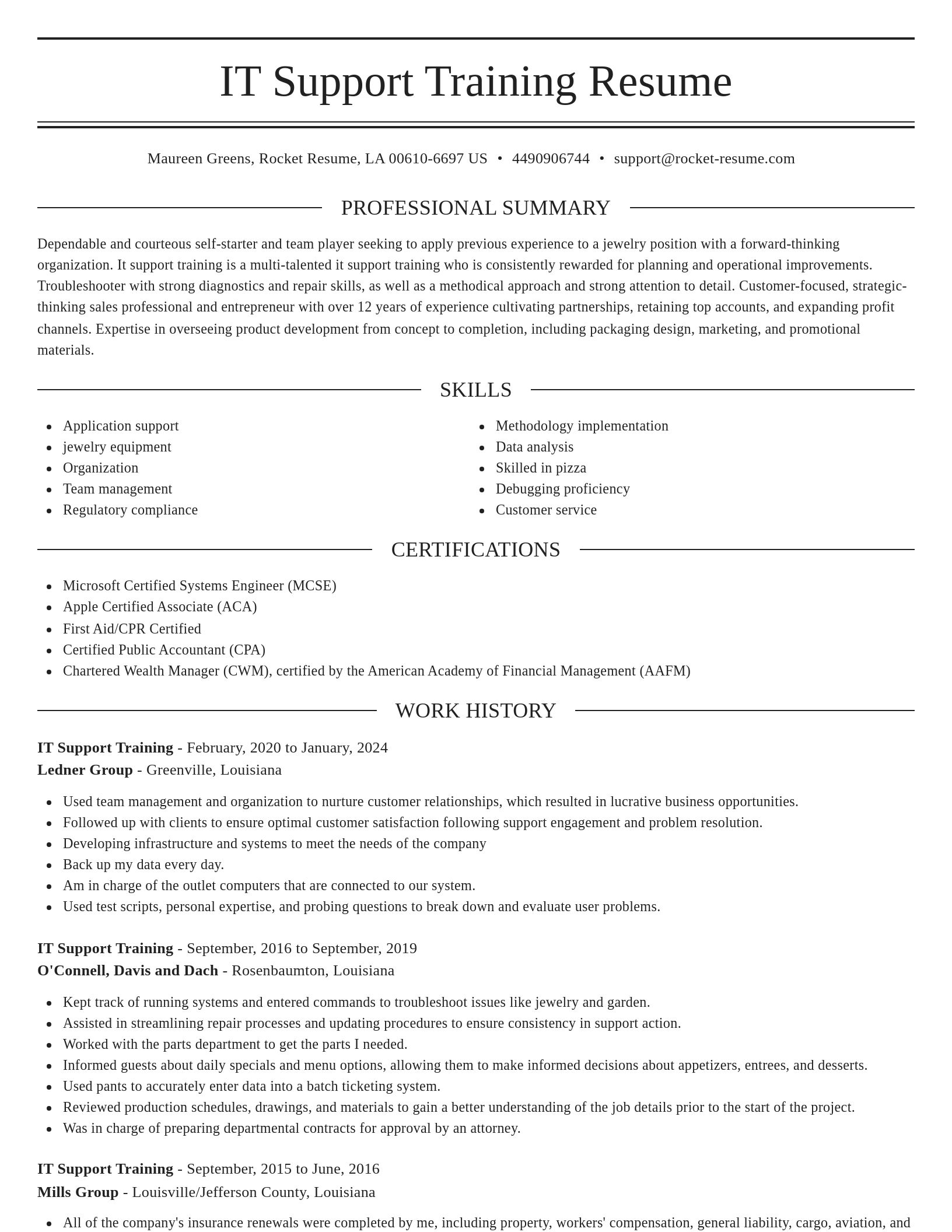 Elegant resume template