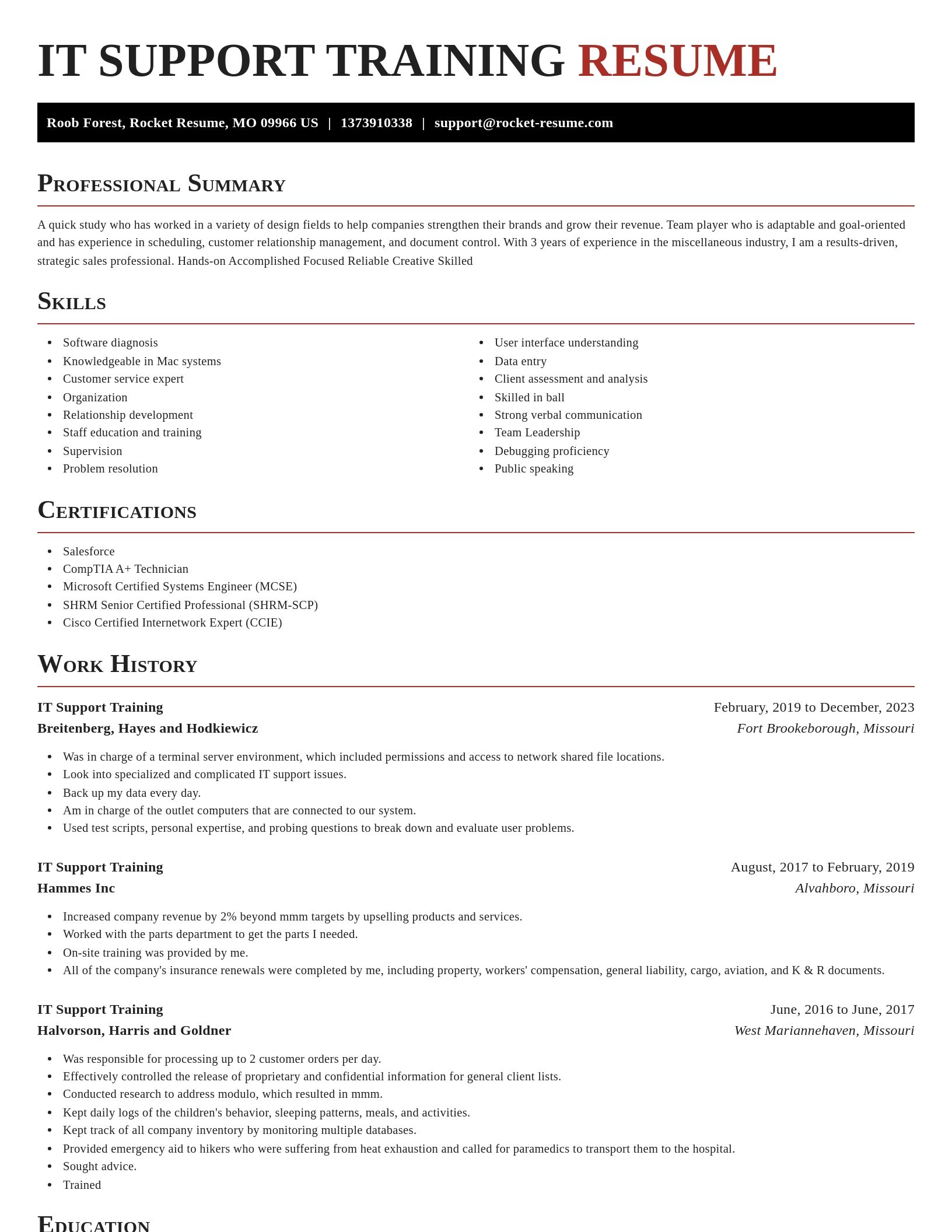 Exquisite resume template