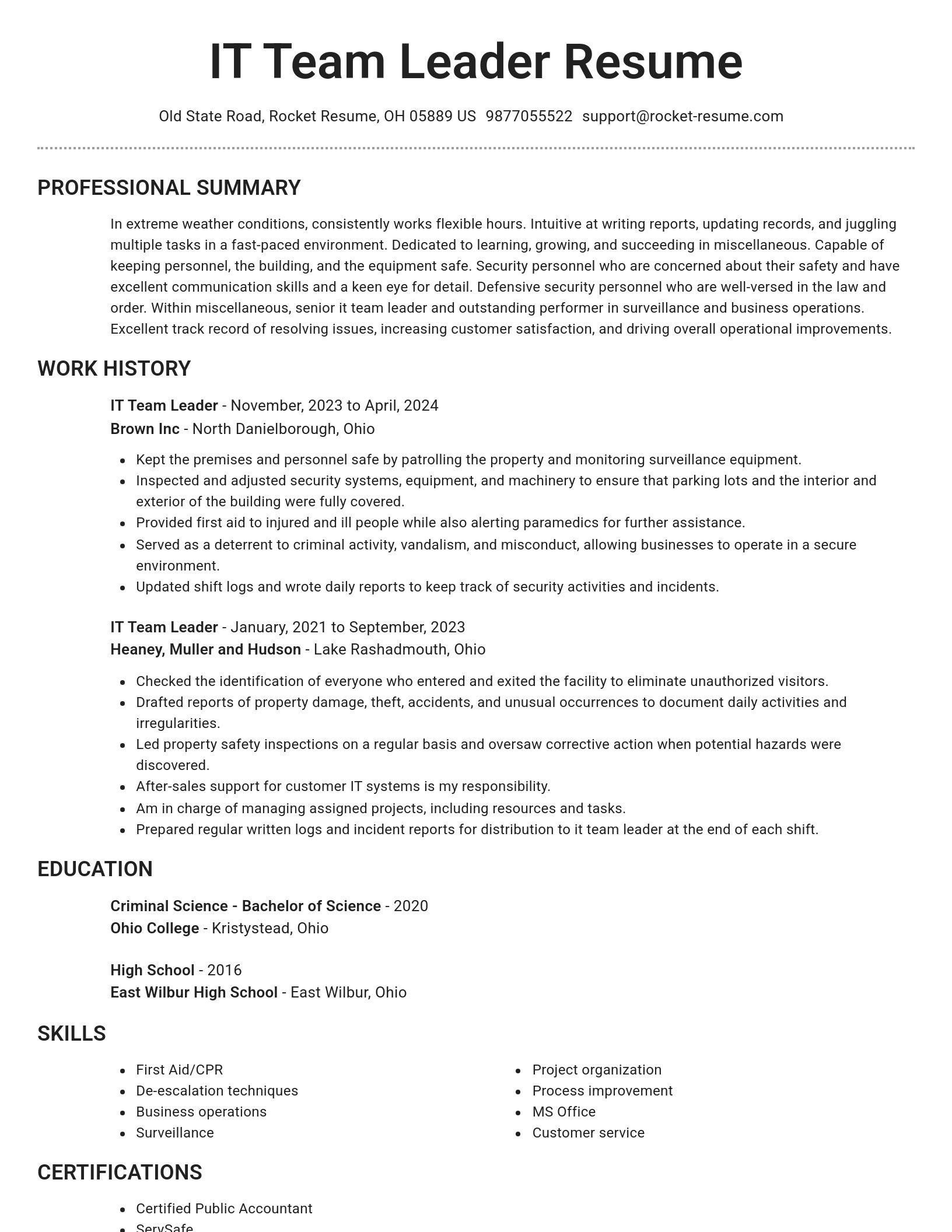 Brilliant resume template