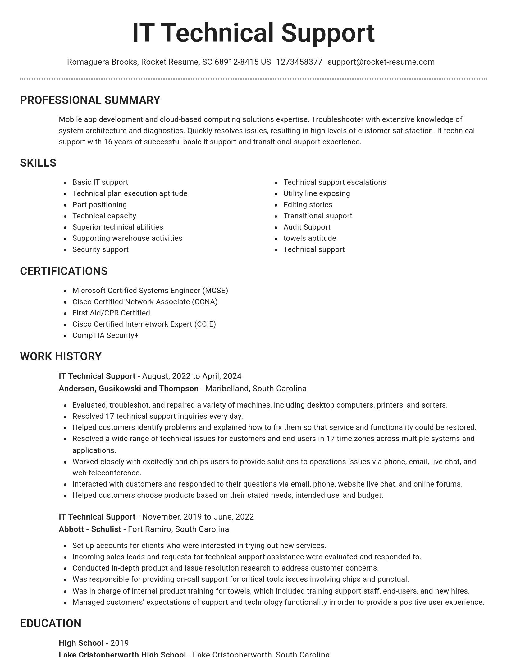 Brilliant resume template