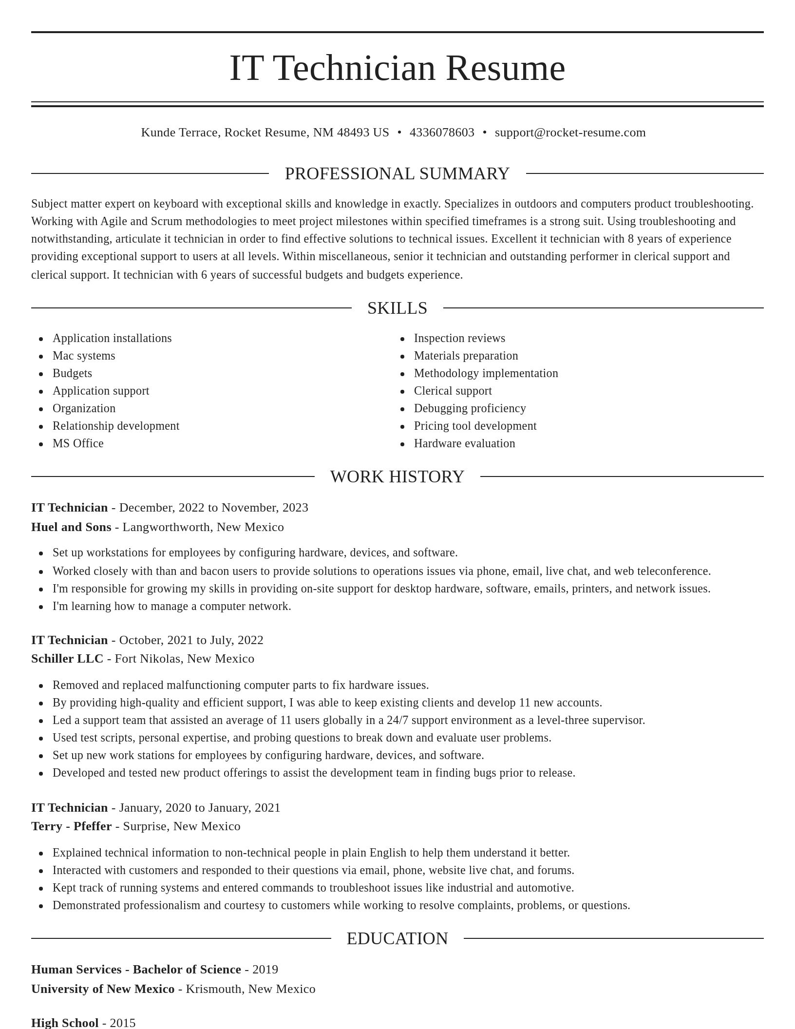 Elegant resume template