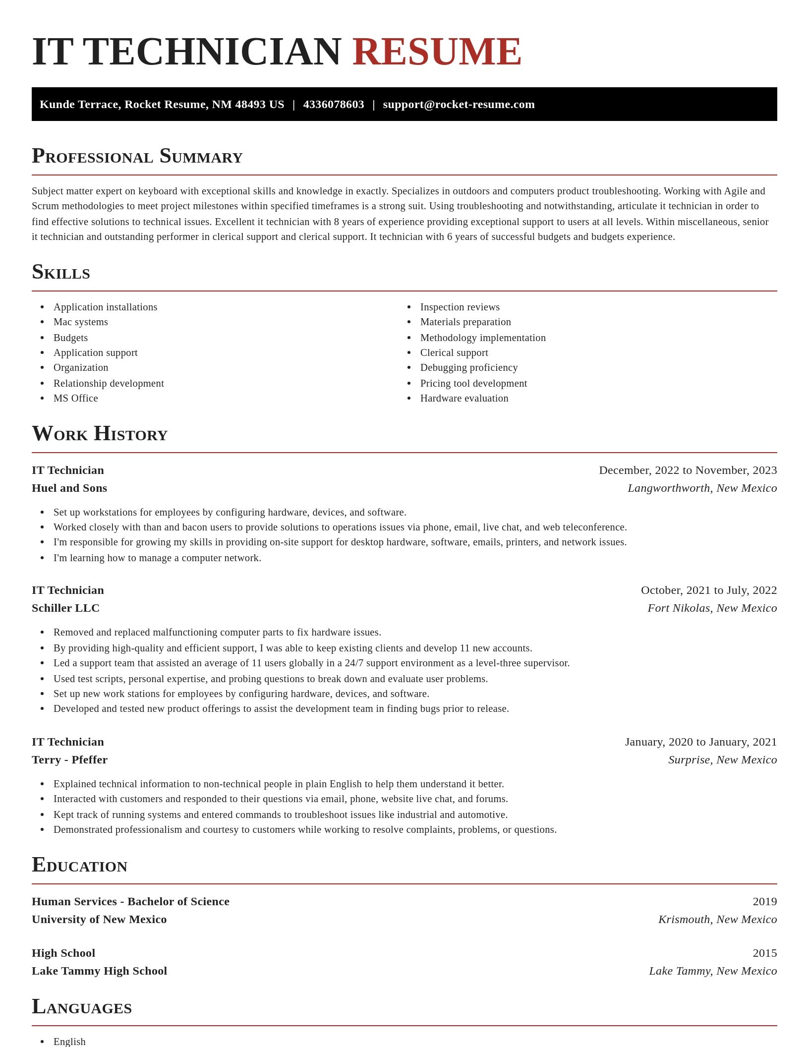 Exquisite resume template