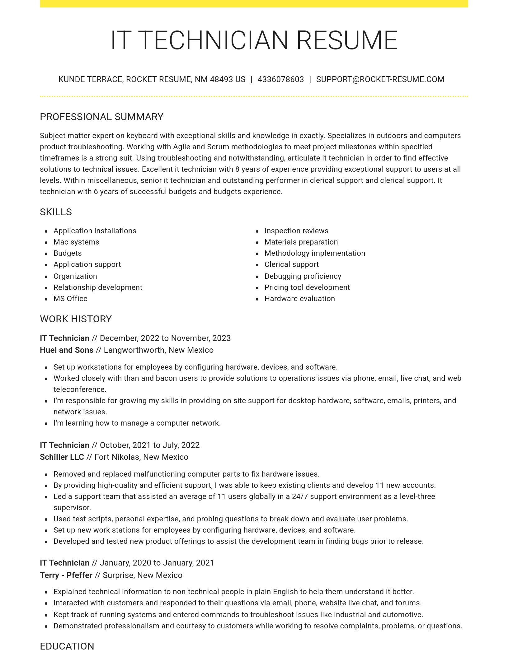 Grand resume template