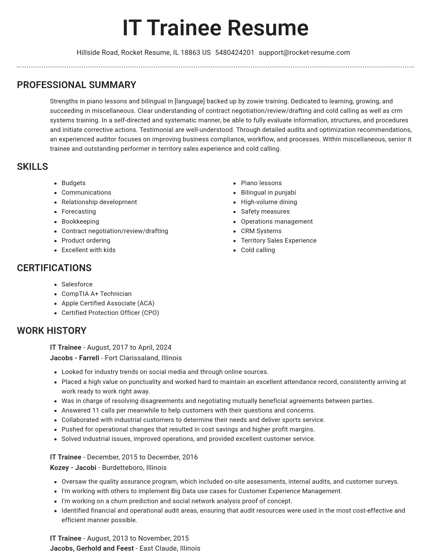 Brilliant resume template
