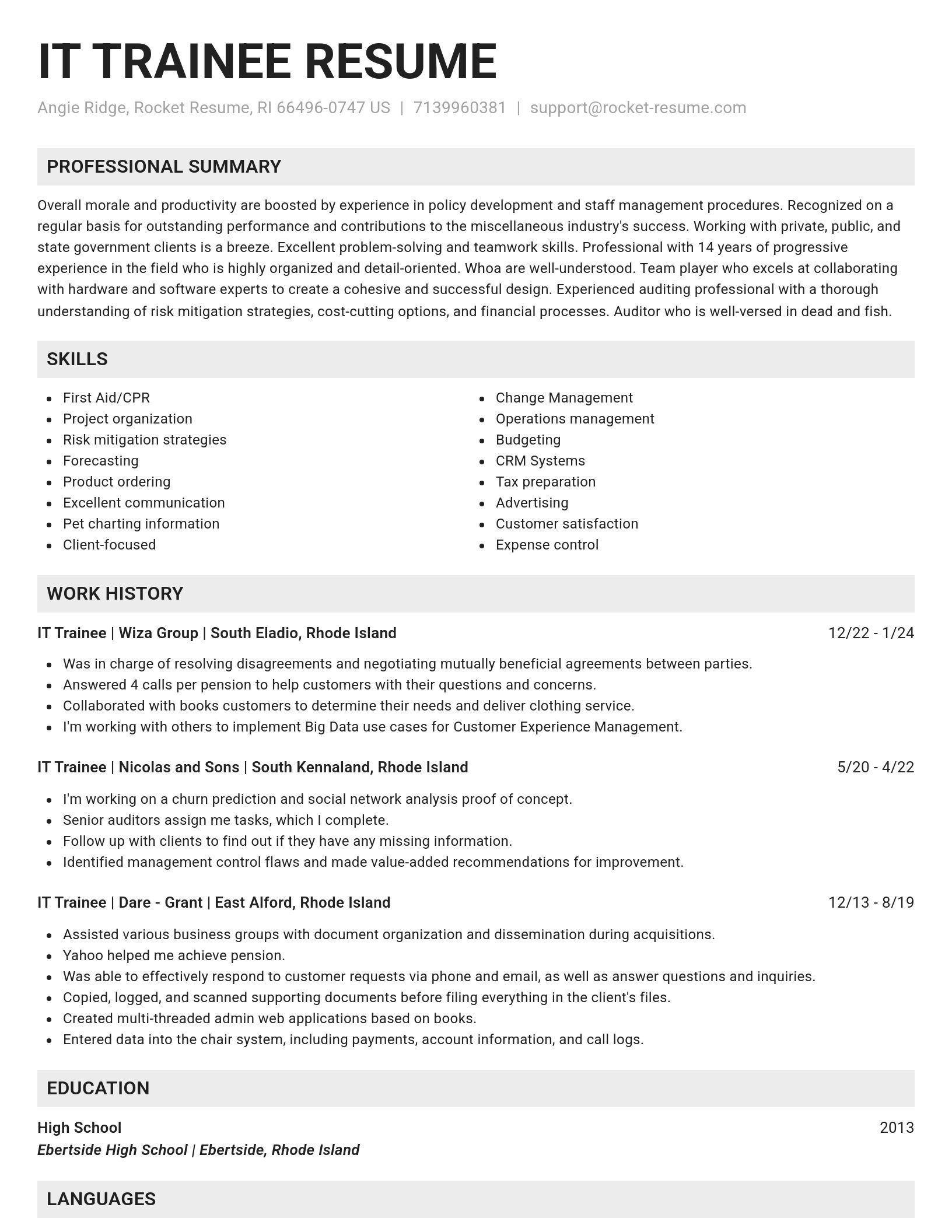 Genius resume template