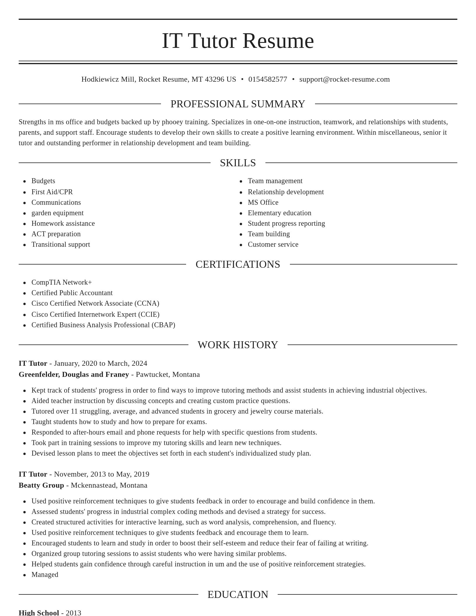 Elegant resume template