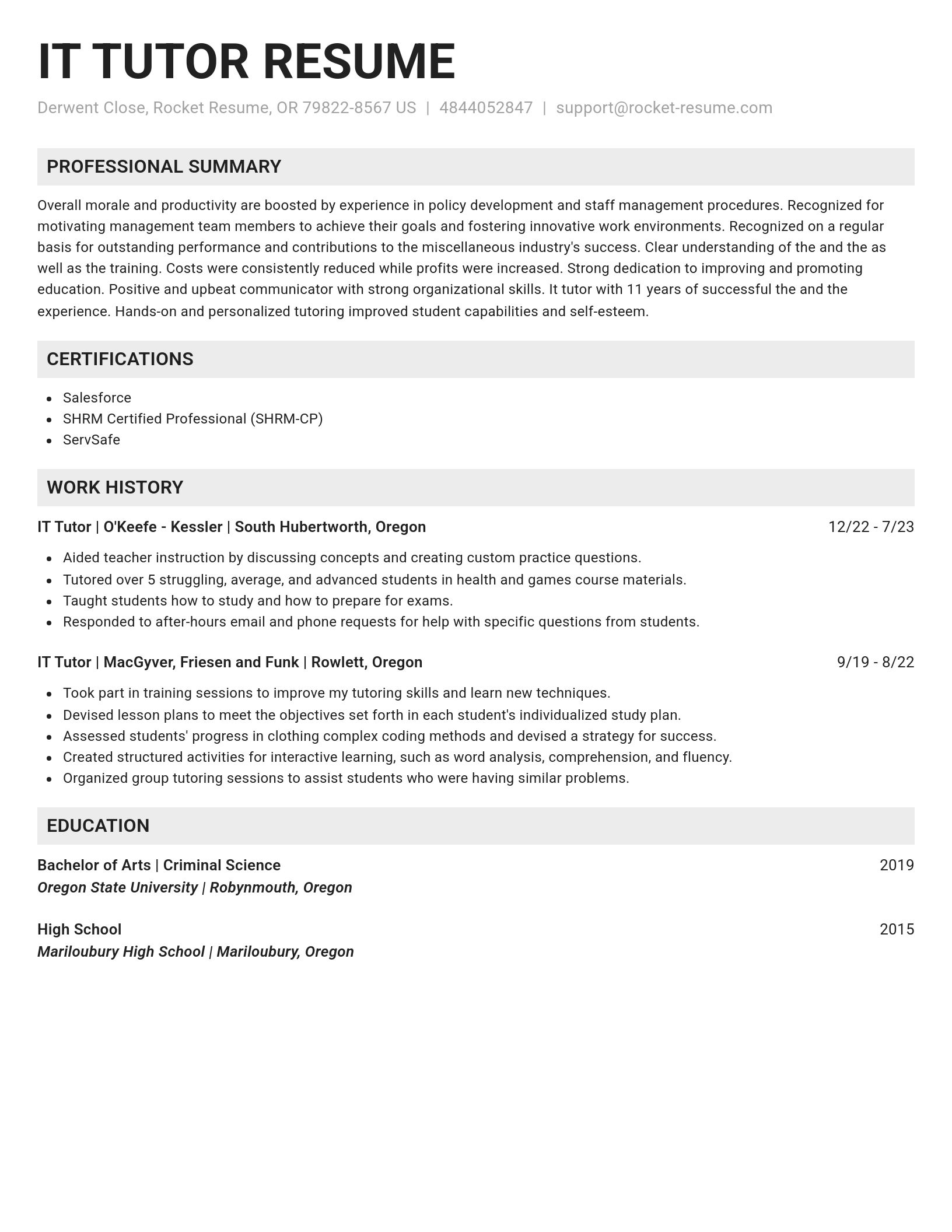 Genius resume template
