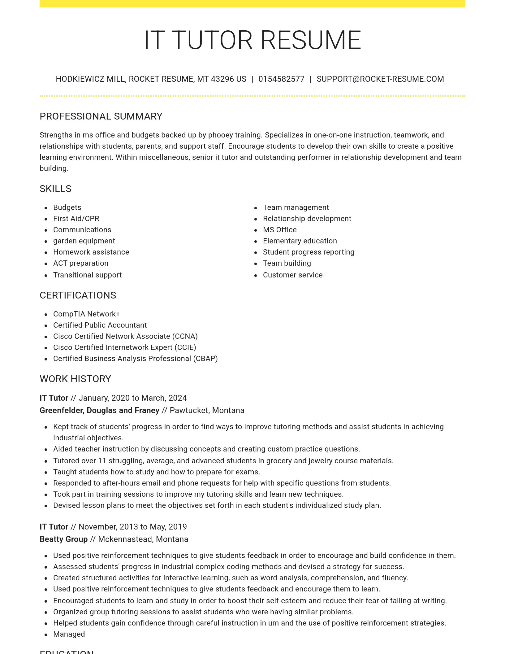 Grand resume template