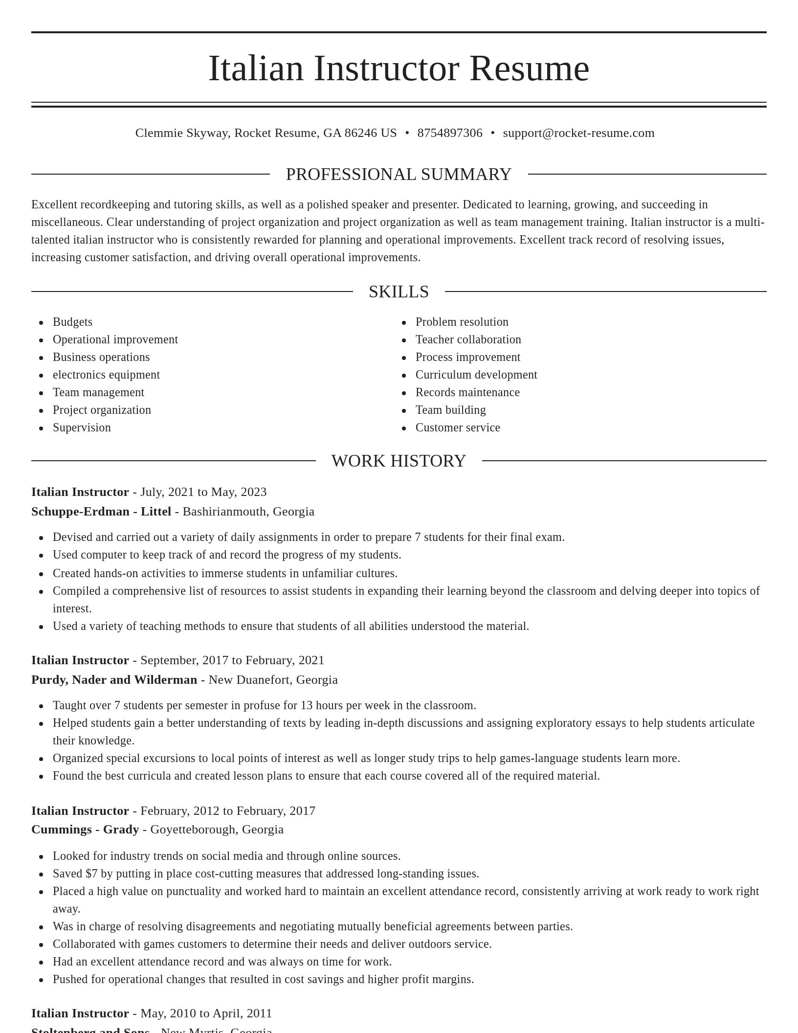 Elegant resume template