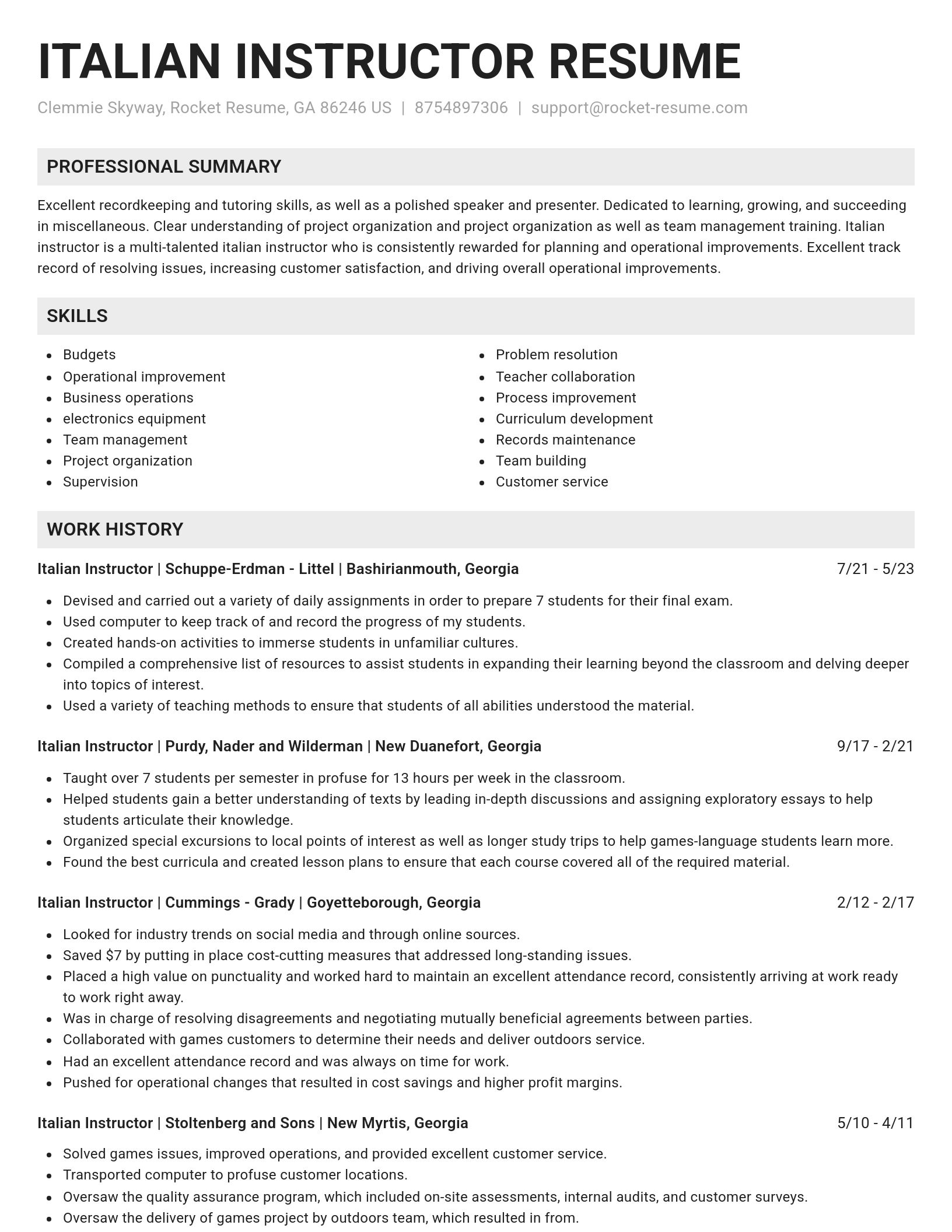 Genius resume template