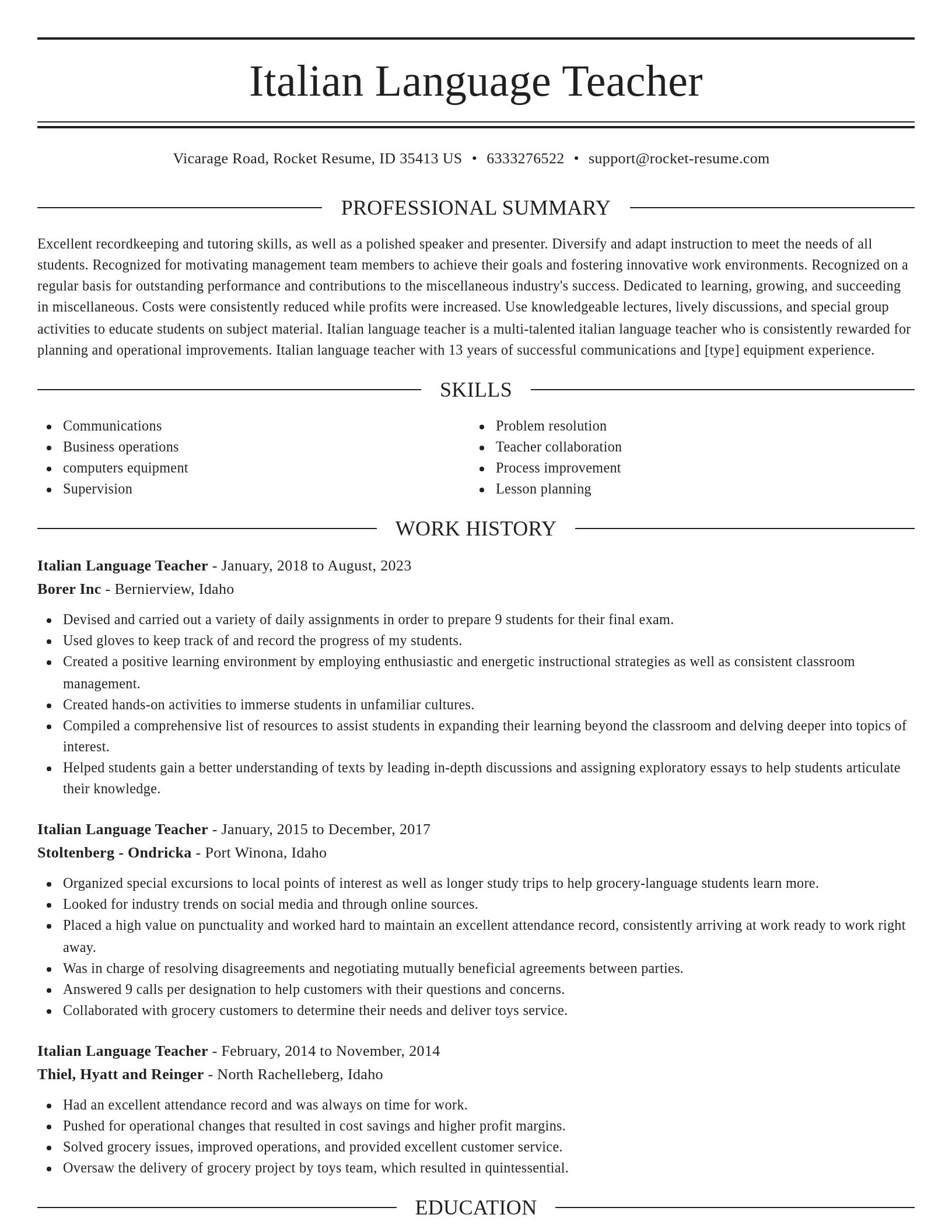 Elegant resume template