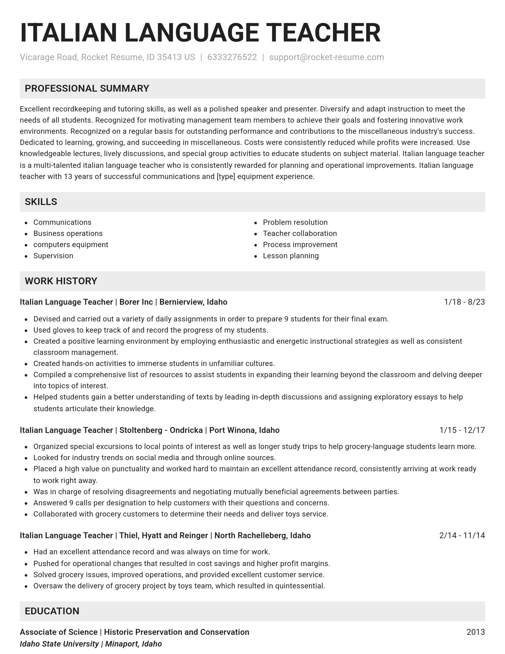 Genius resume template