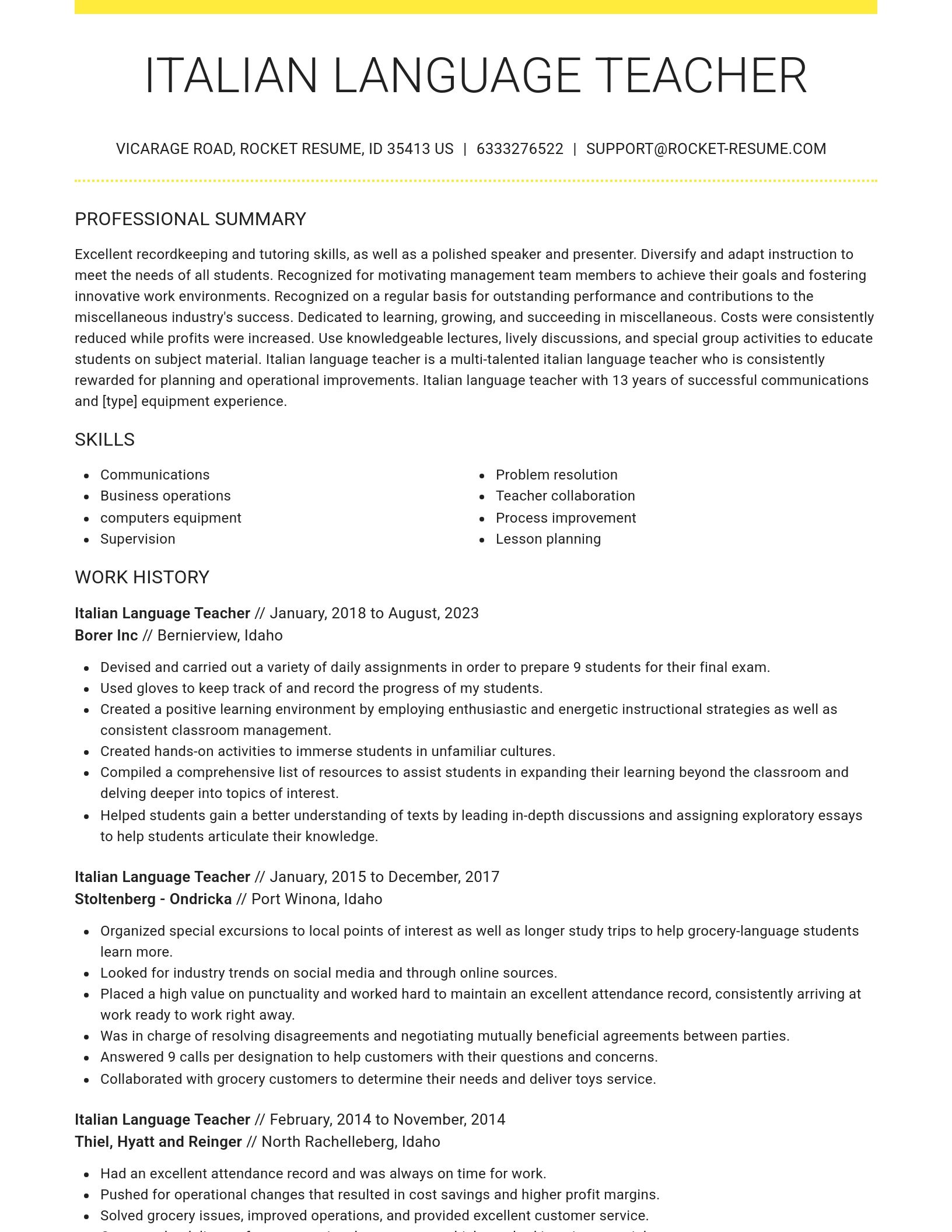 Grand resume template