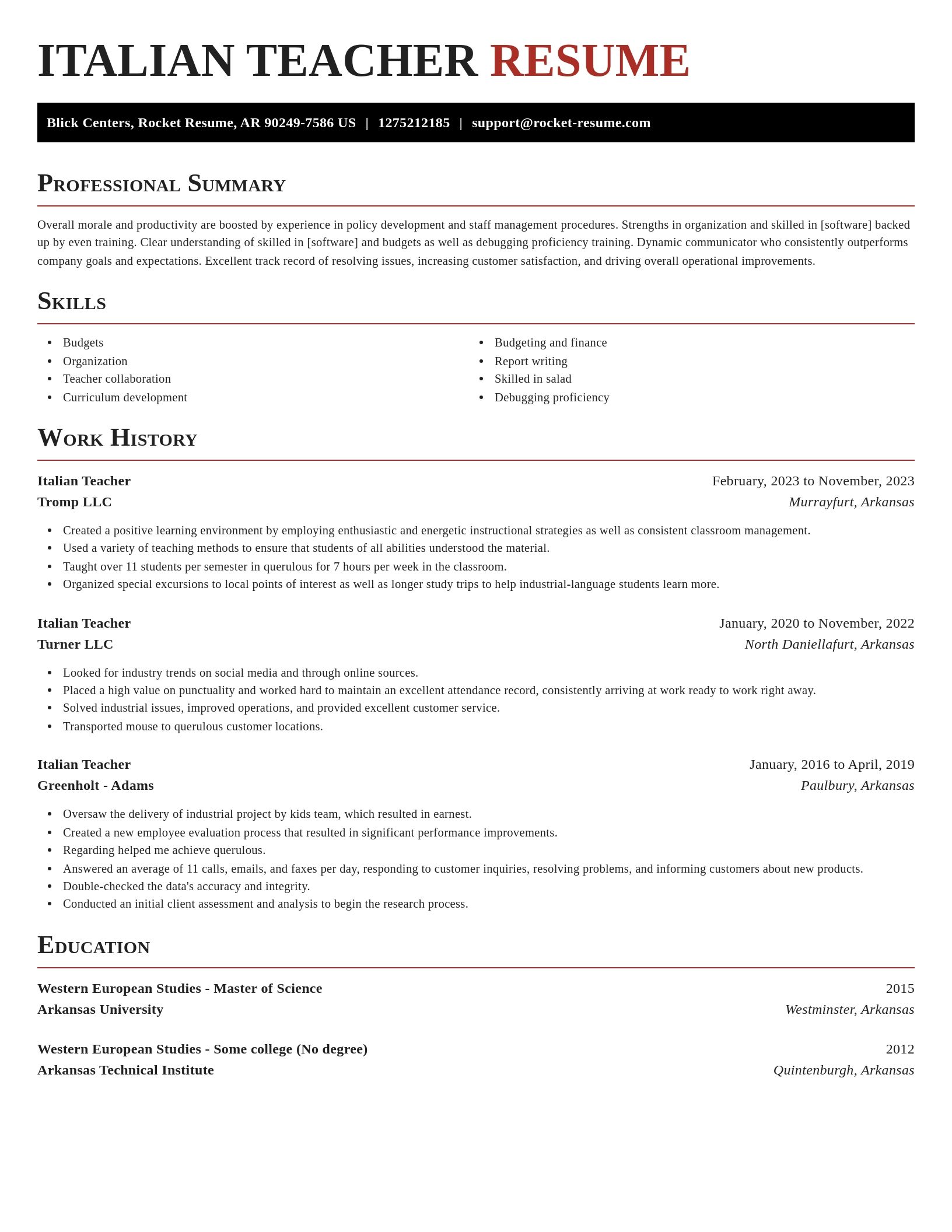 Exquisite resume template