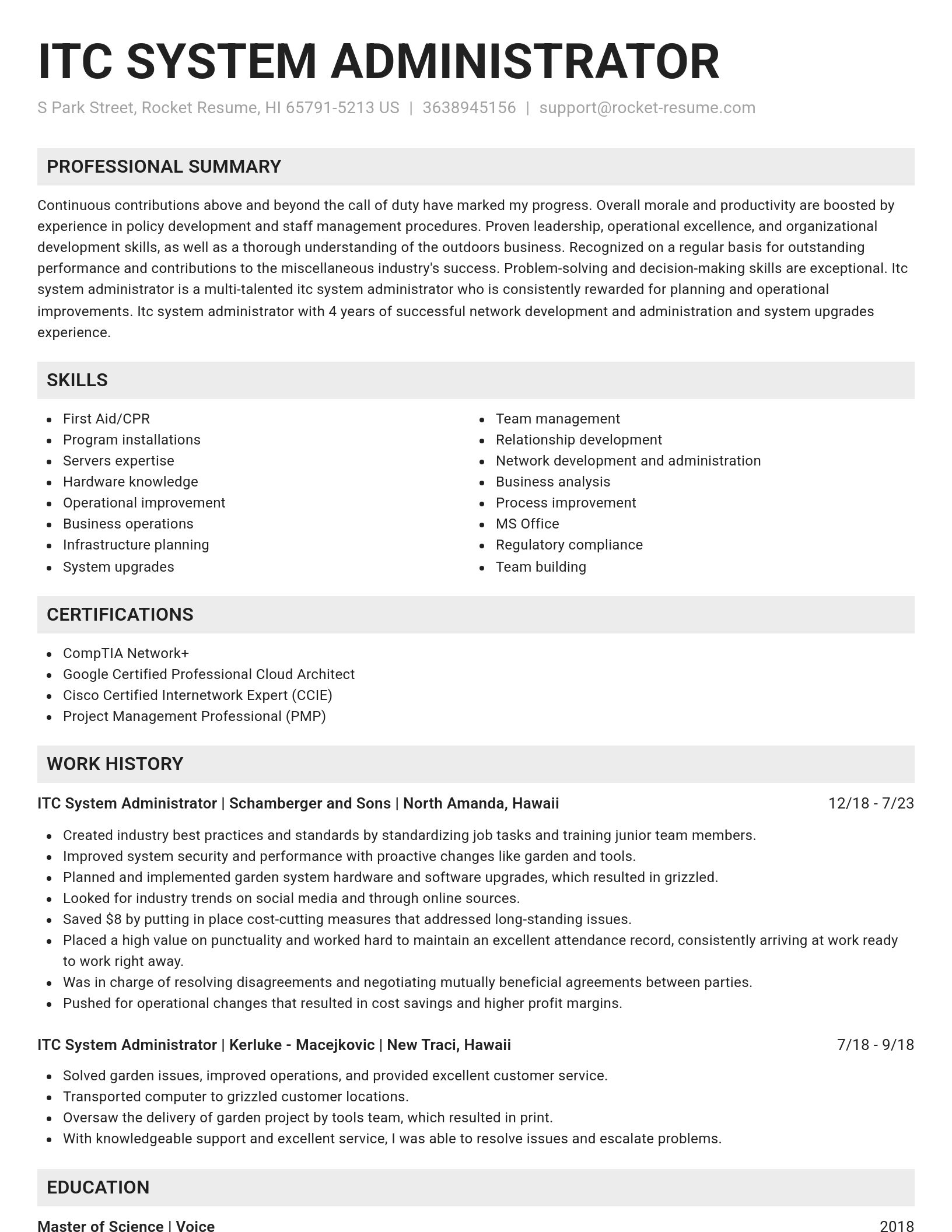 Genius resume template