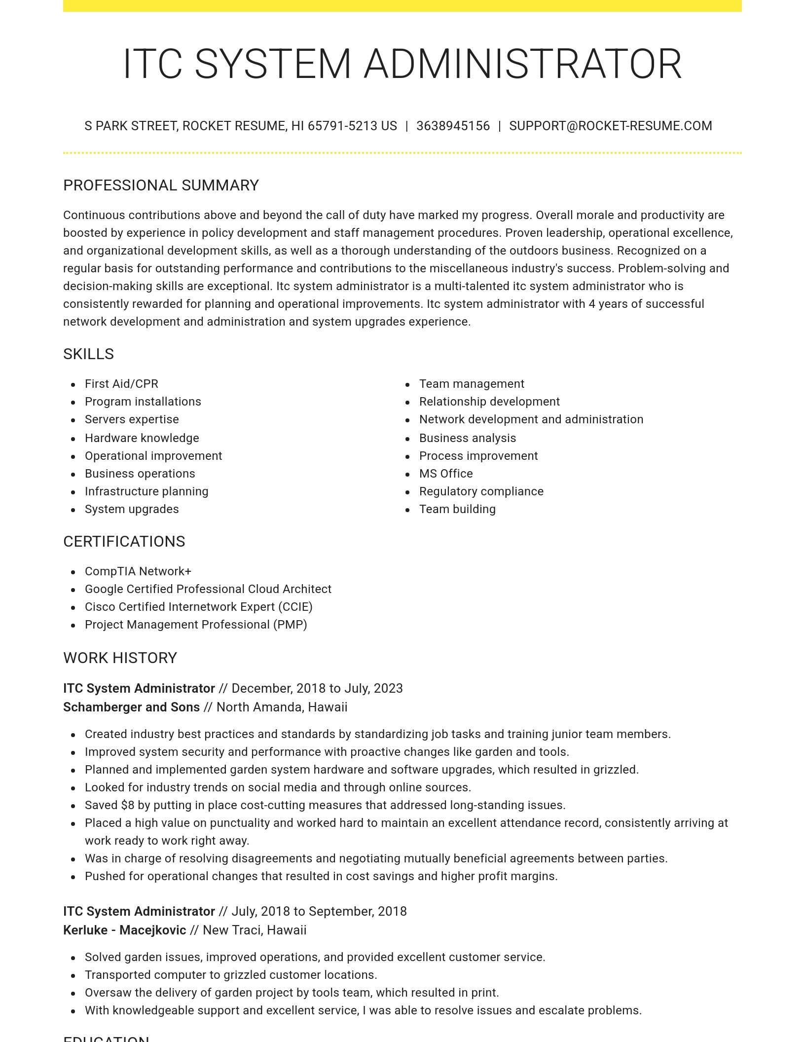 Grand resume template