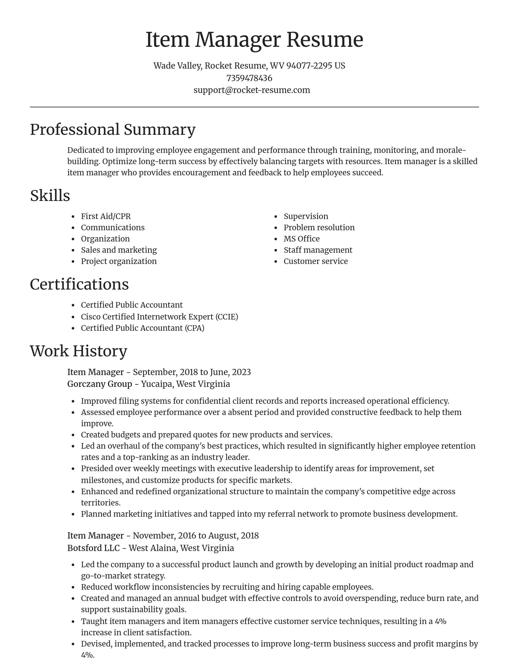 Focal Point resume template