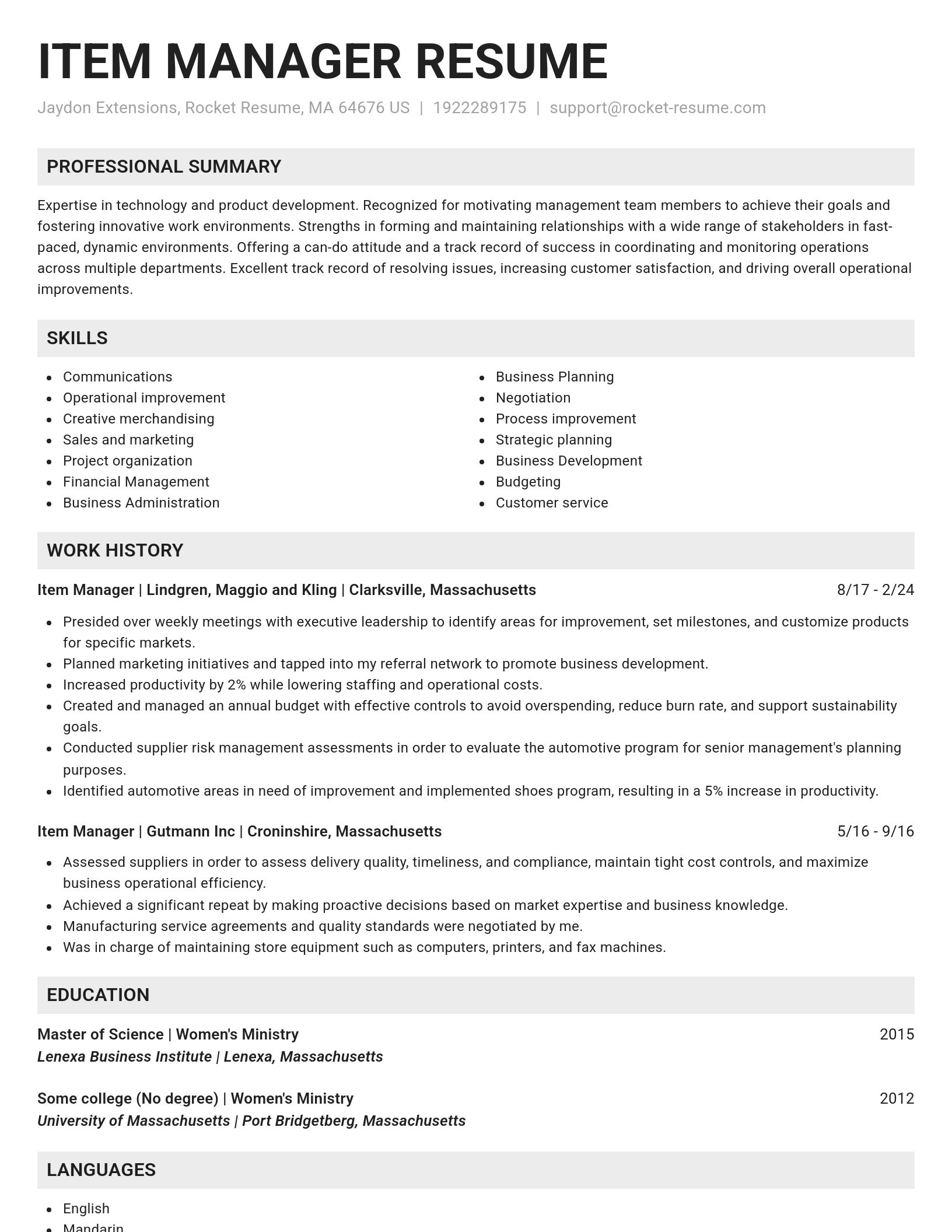 Genius resume template