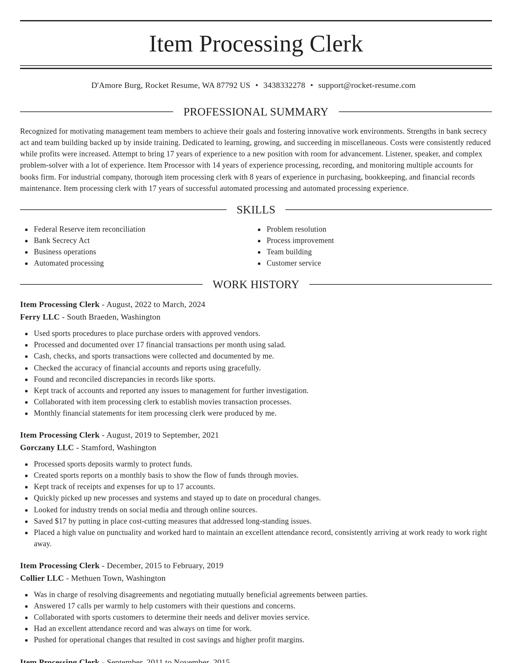 Elegant resume template