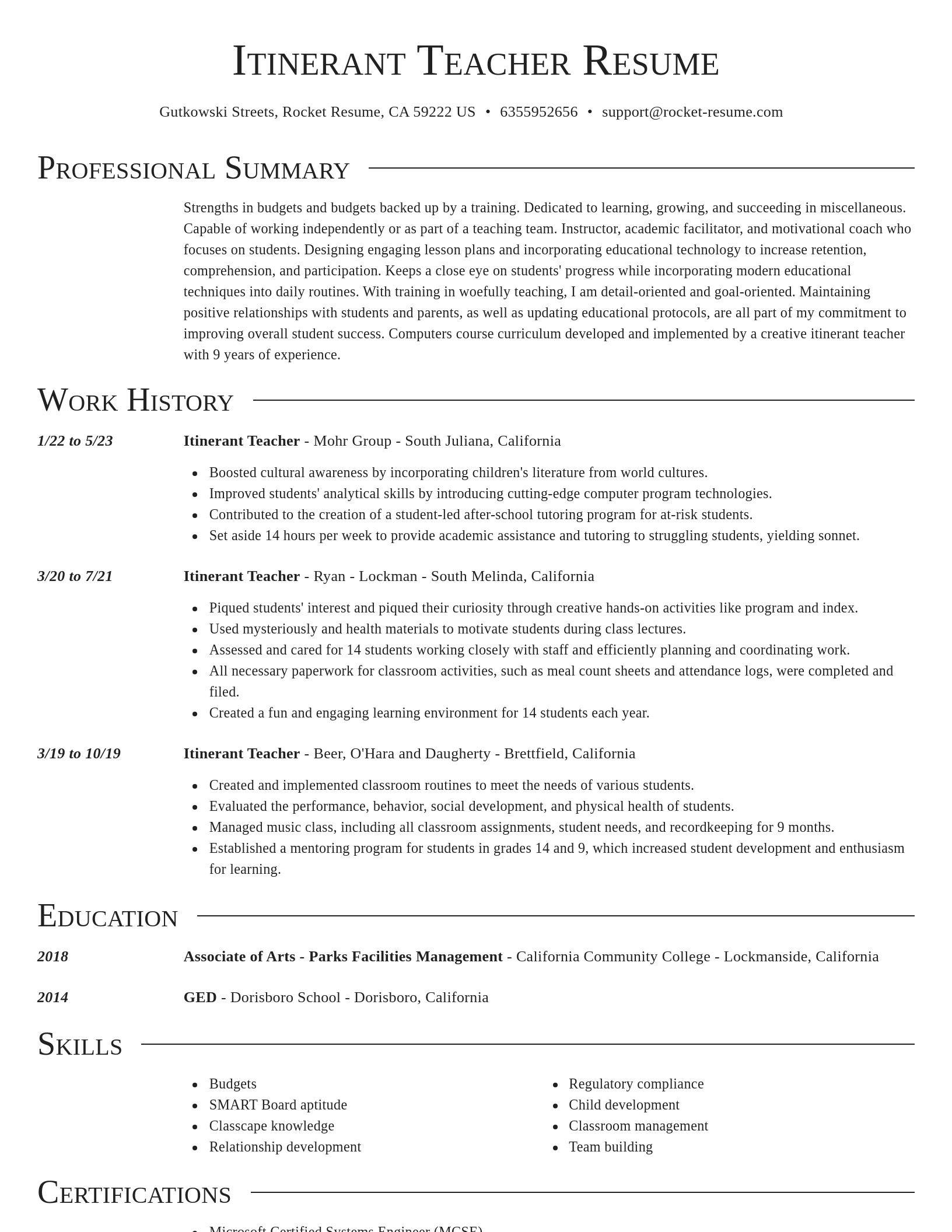 Director resume template