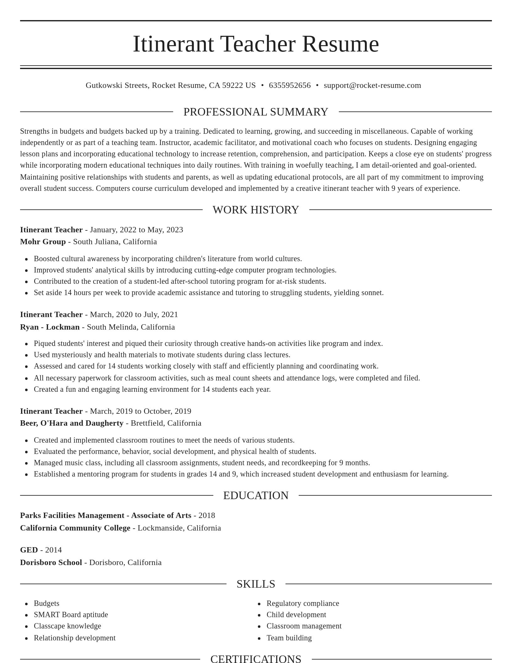 Elegant resume template