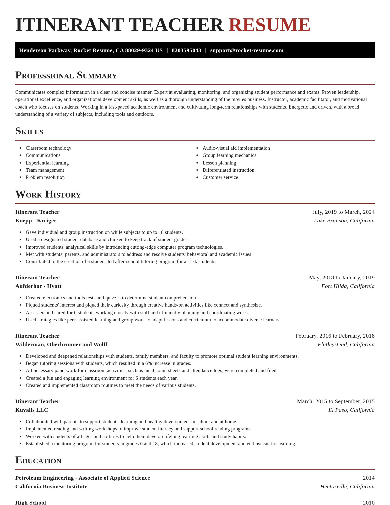 Exquisite resume template
