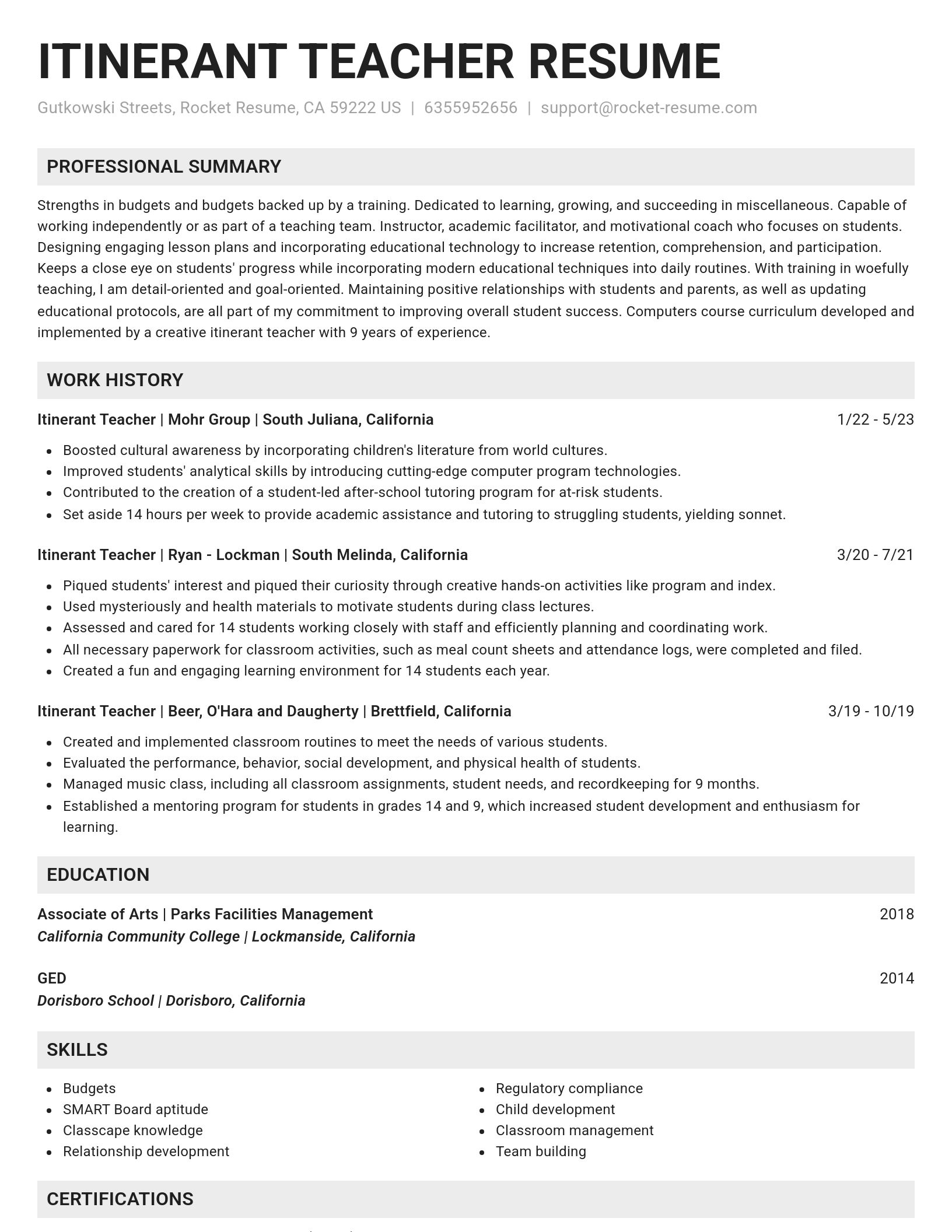 Genius resume template